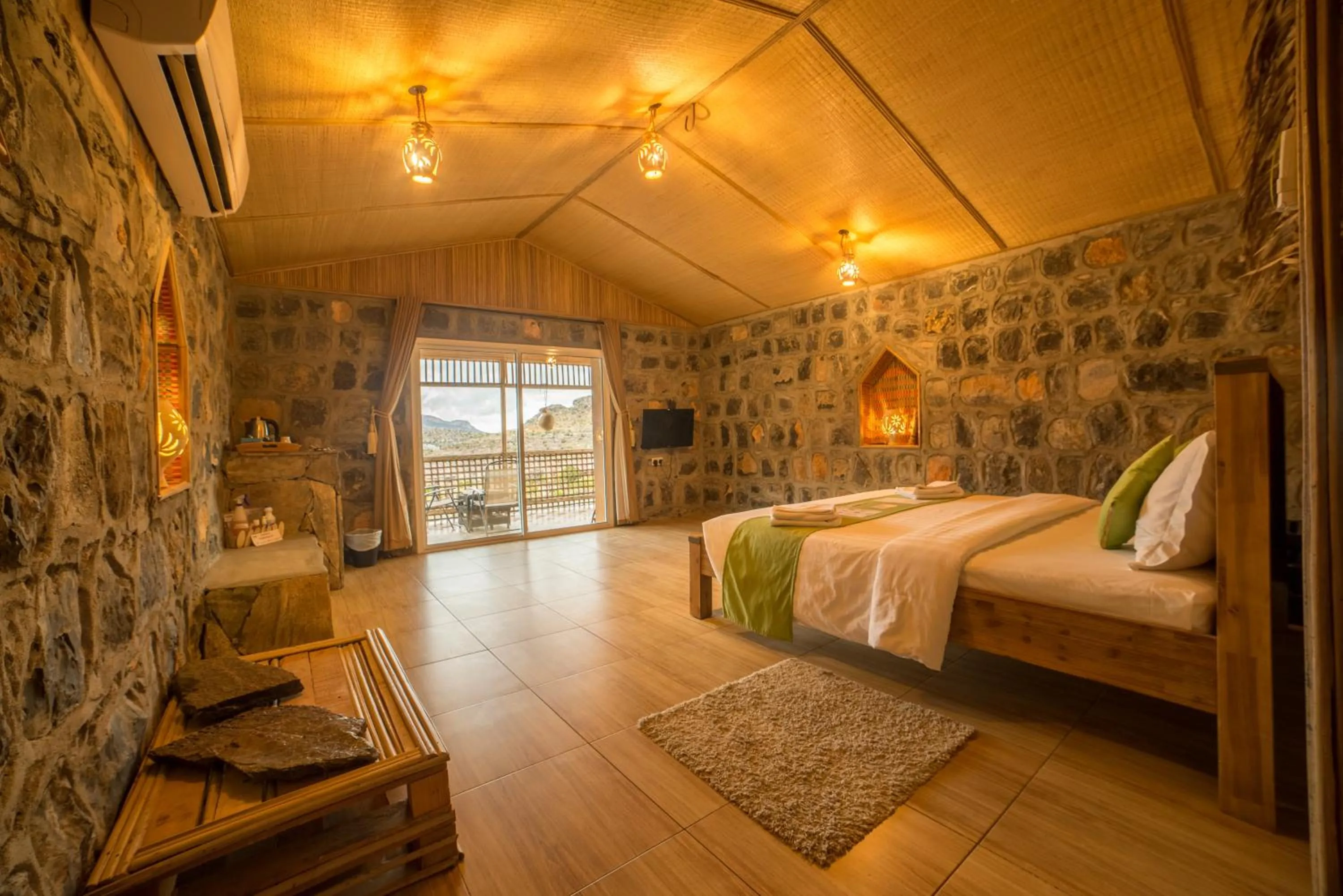 View (from property/room), Bed in Sama Heights Resort