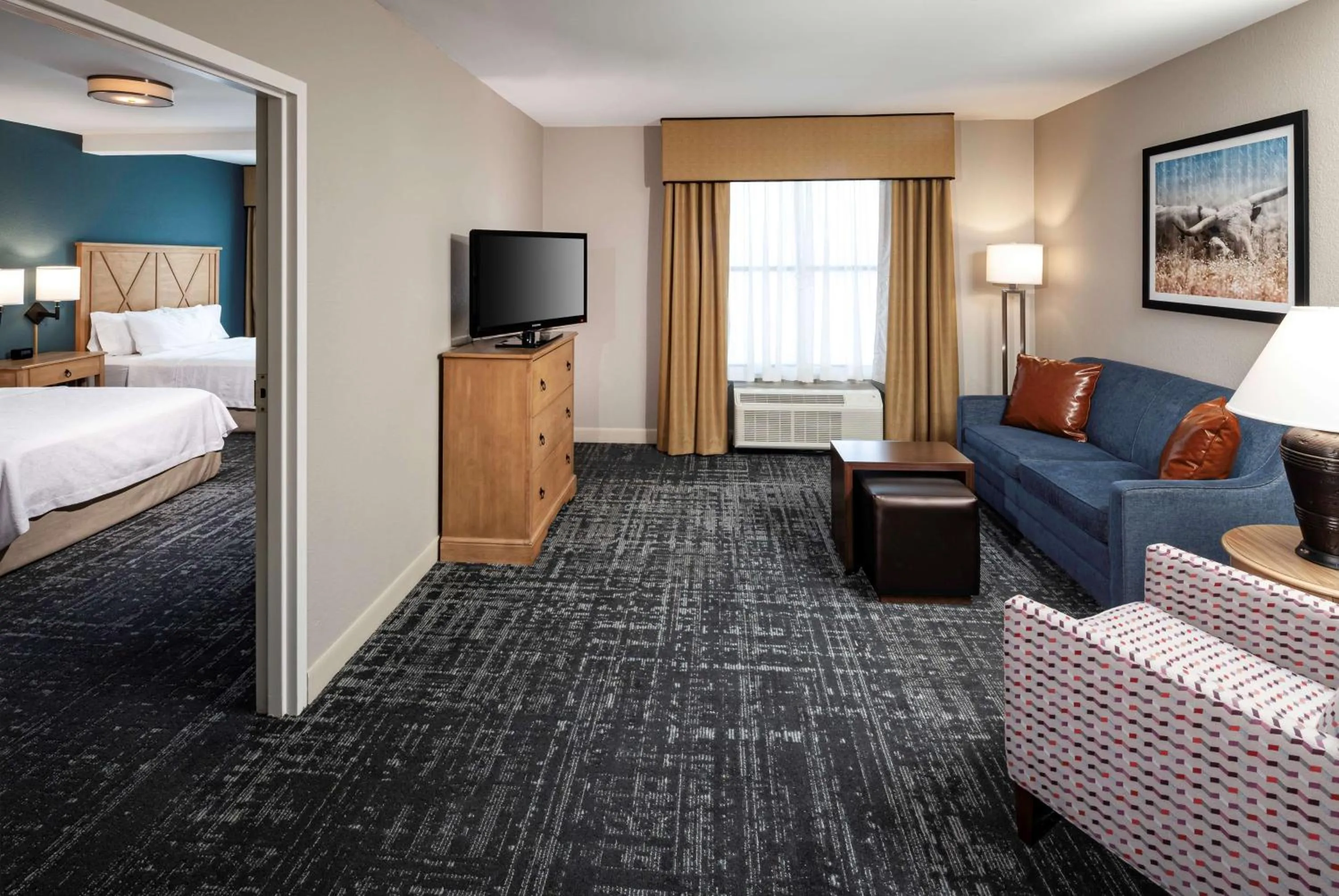 Living room, Bed in Homewood Suites by Hilton Austin/Round Rock