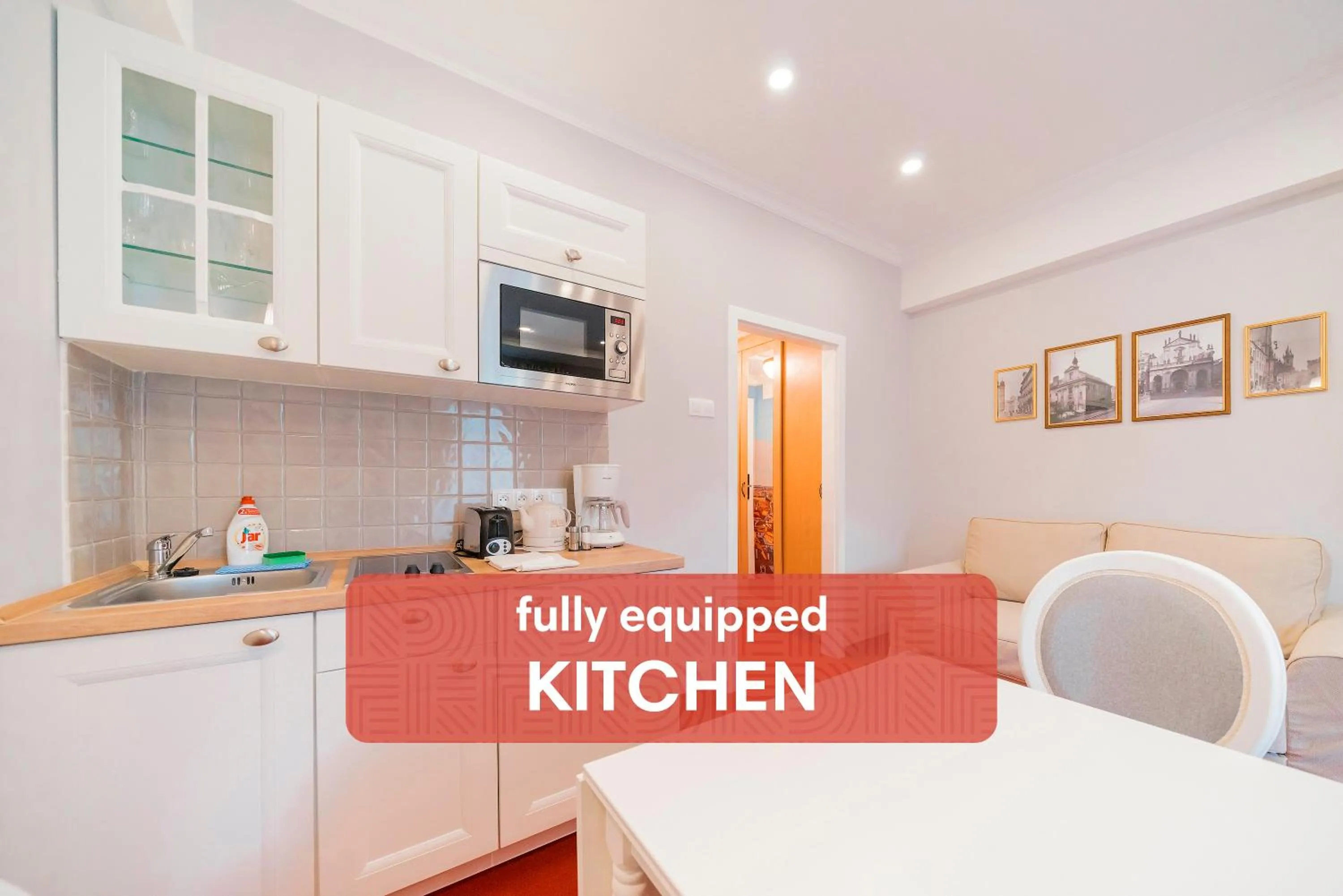 kitchen in Revelton Studios Františkovy Lázně