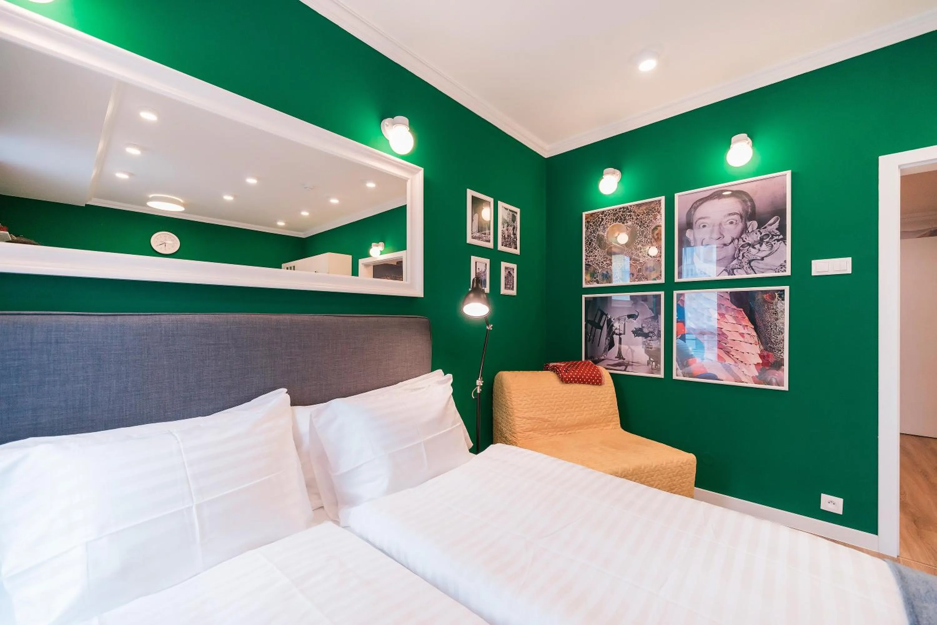 Seating area, Bed in Revelton Studios Františkovy Lázně