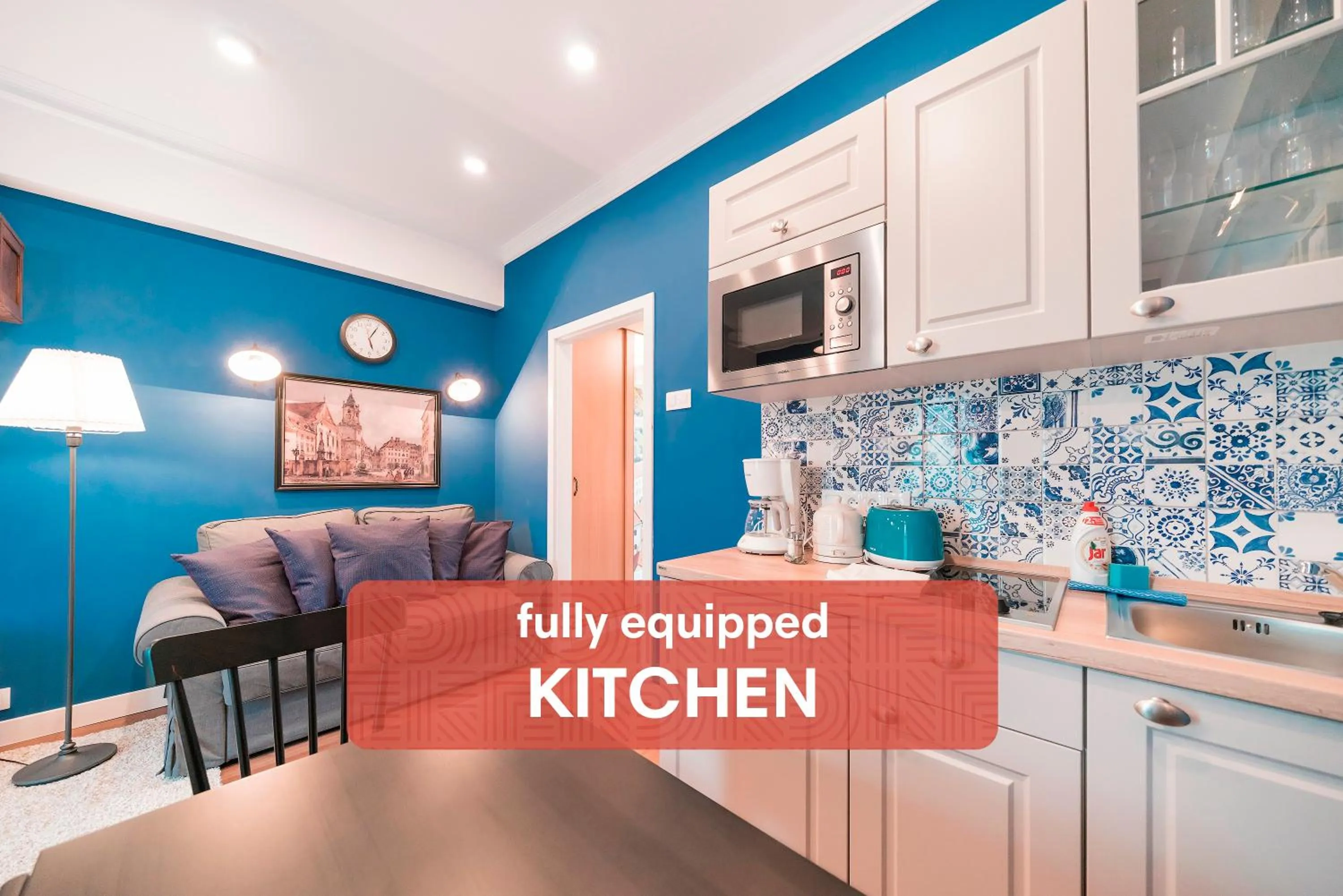 kitchen in Revelton Studios Františkovy Lázně