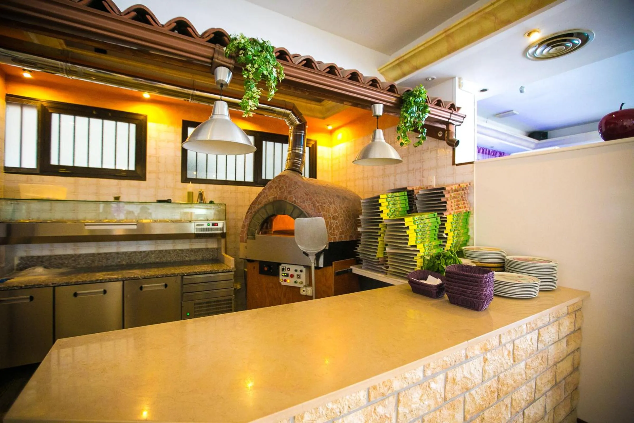 Kitchen or kitchenette in Hotel Agli Olmi