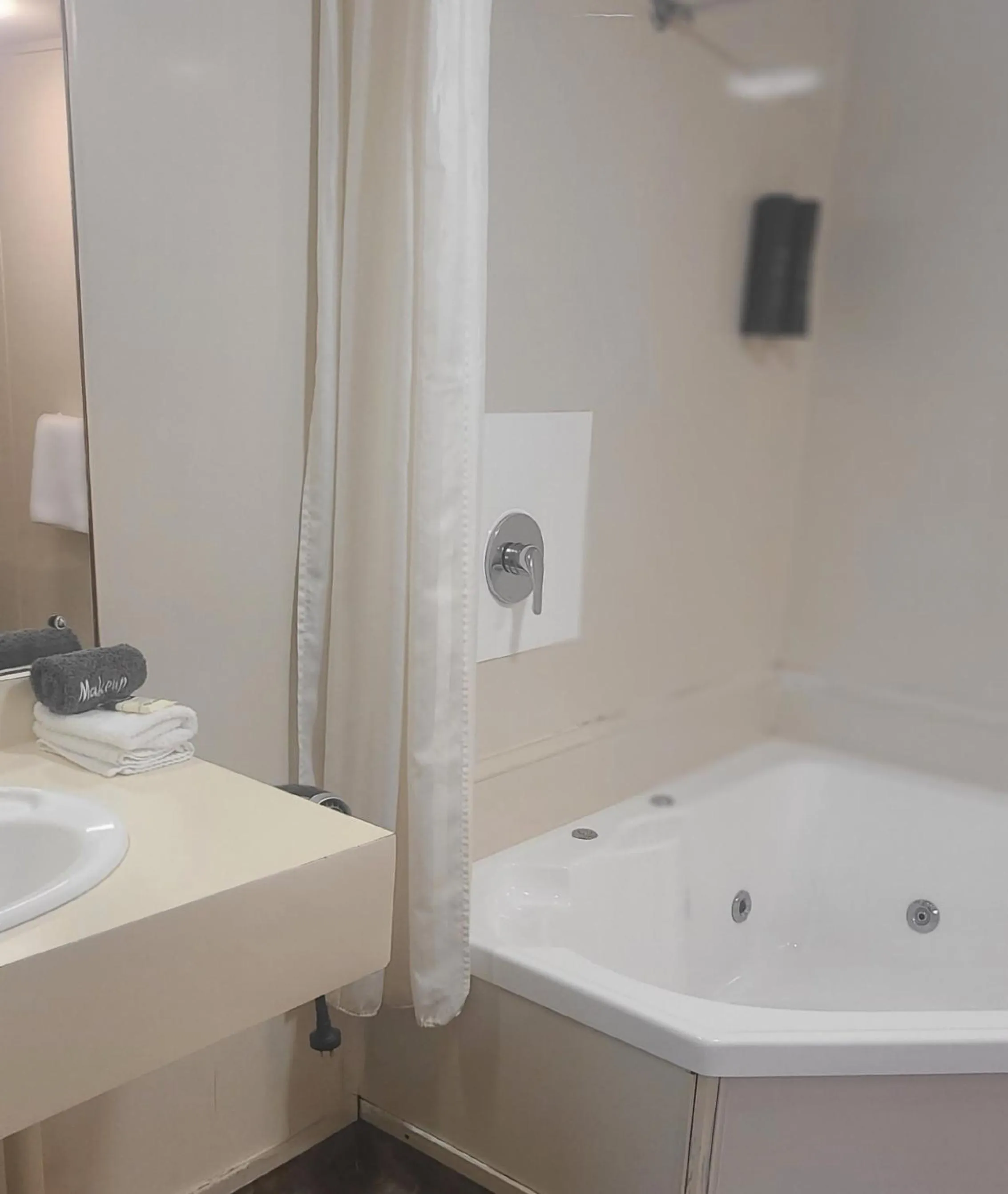 Bathroom in BK's Fountain Court Motel