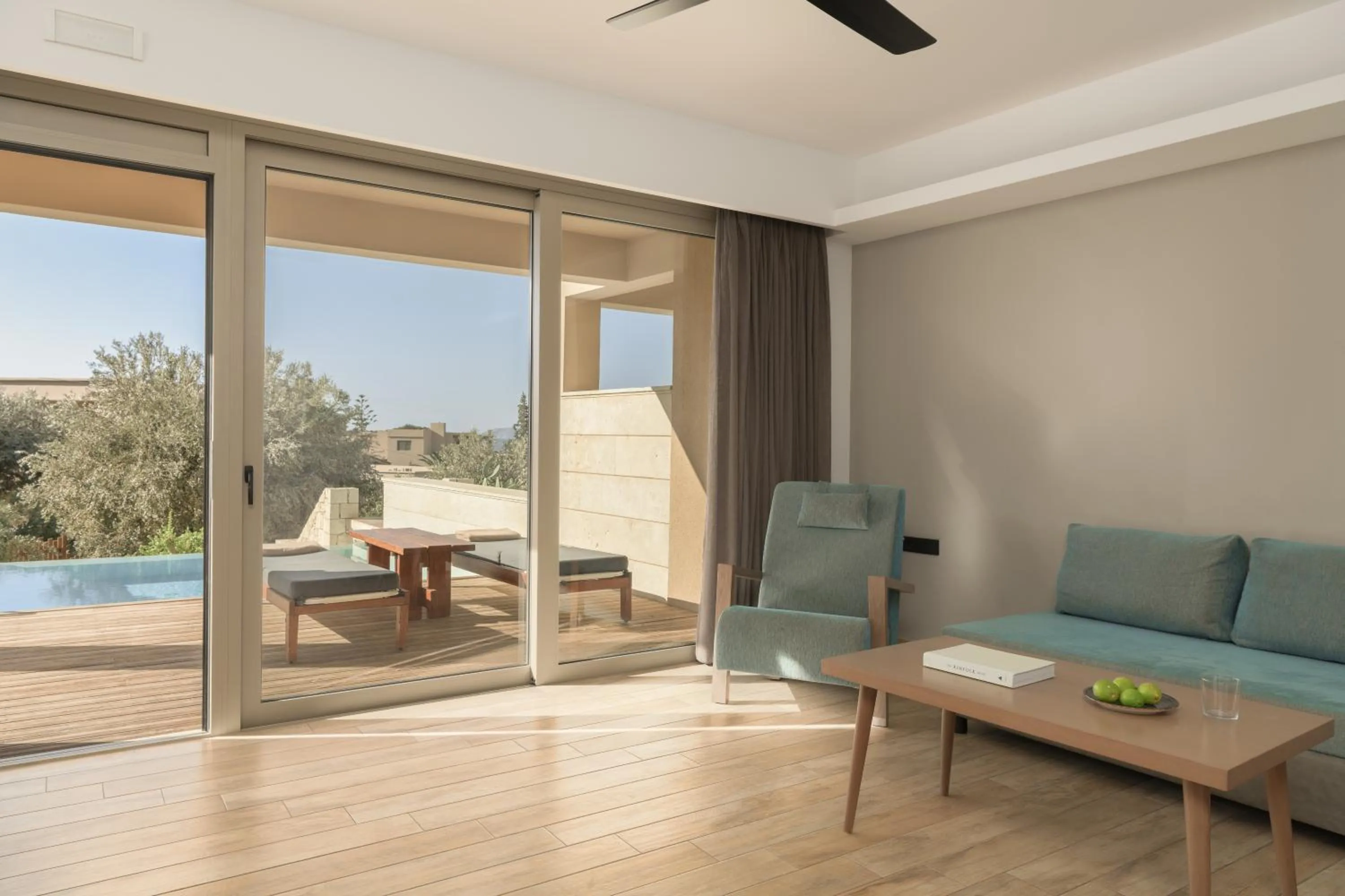 Seating area in Paralos Irini Mare