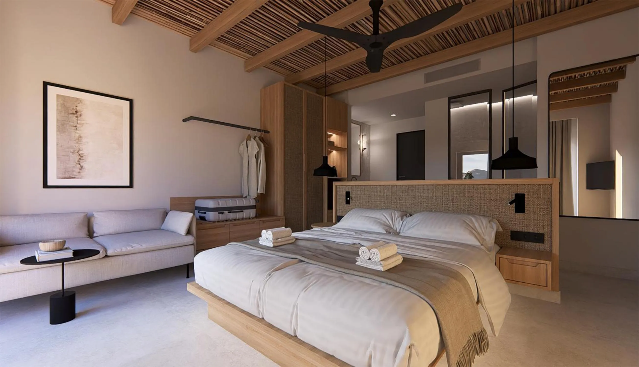 Photo of the whole room, Bed in Paralos Irini Mare