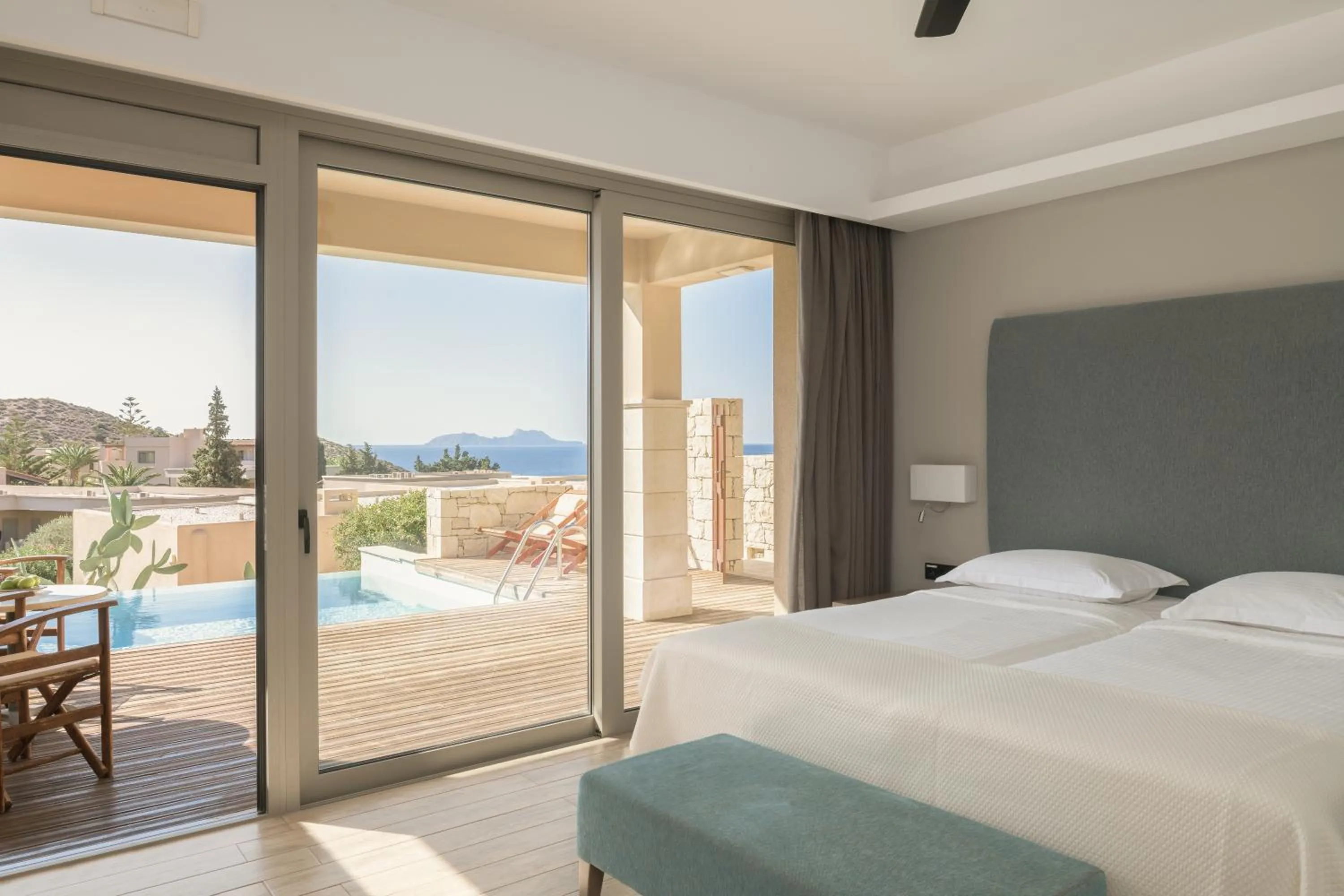 View (from property/room), Bed in Paralos Irini Mare