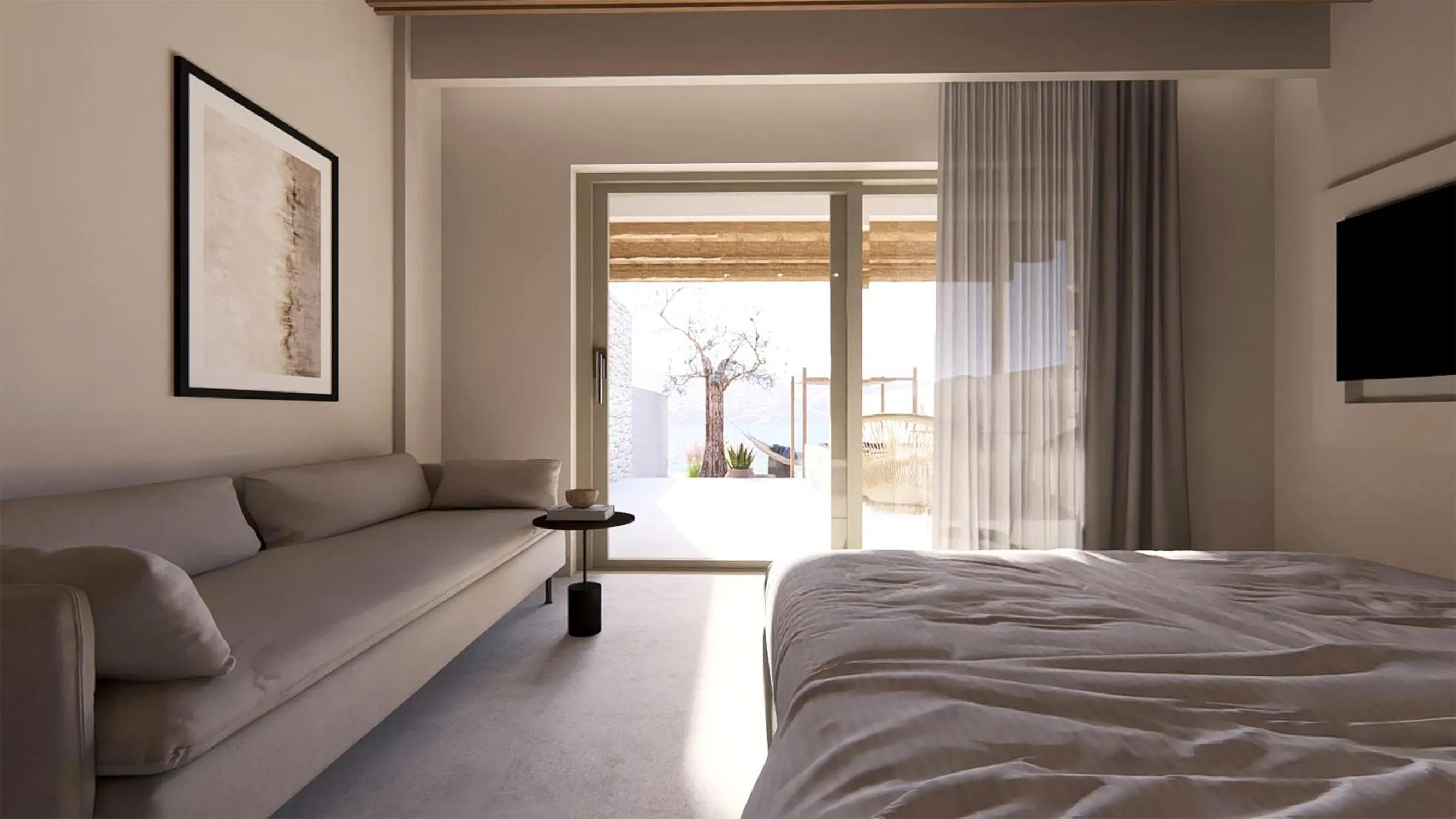 Bedroom, Bed in Paralos Irini Mare