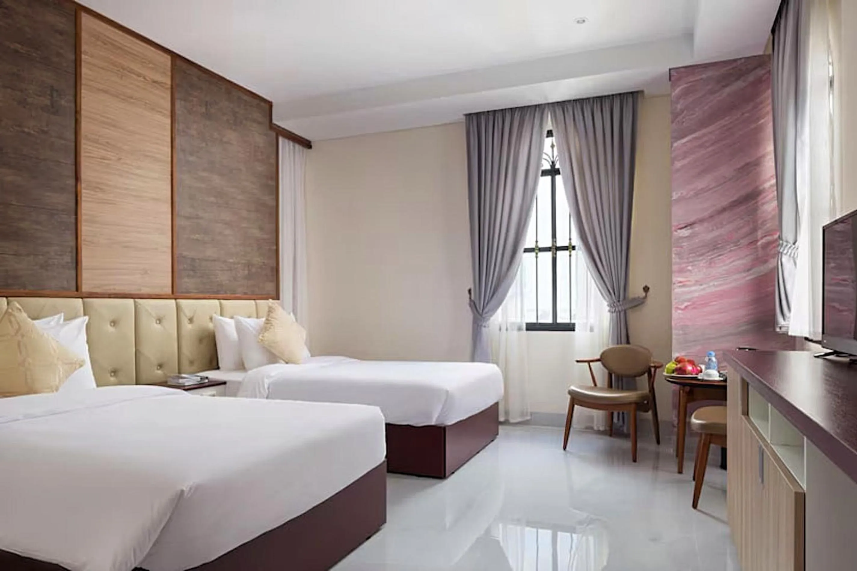 View (from property/room), Bed in LCS Hotel & Apartment