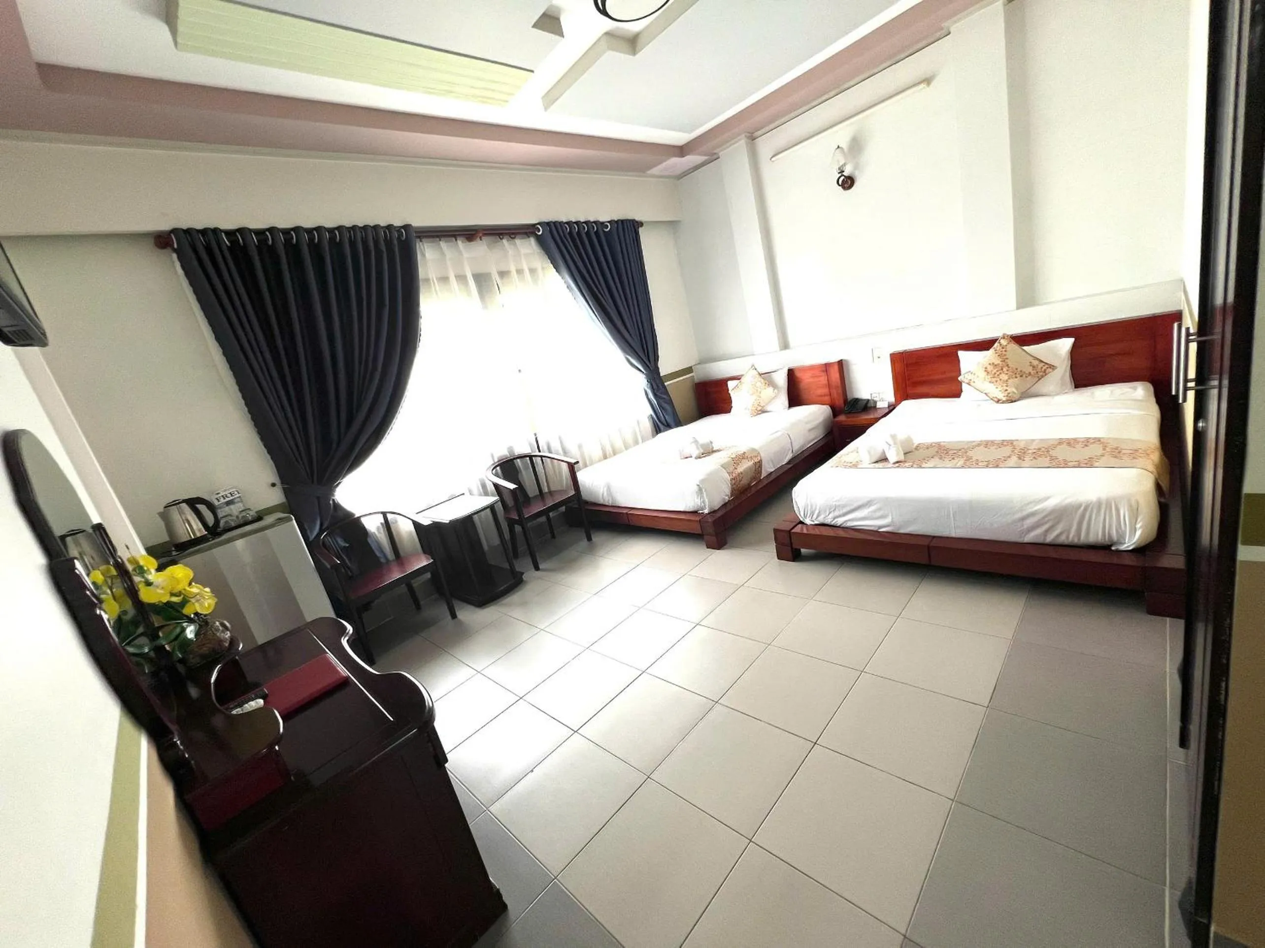 Bed in Thanh Dat Resort