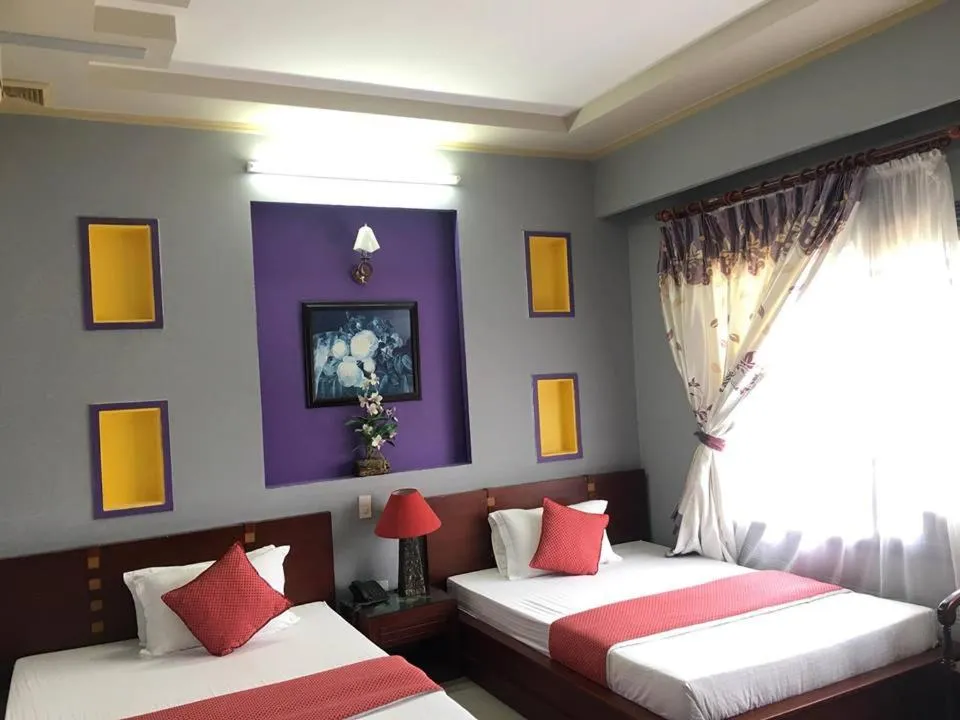 Bed in Thanh Dat Resort