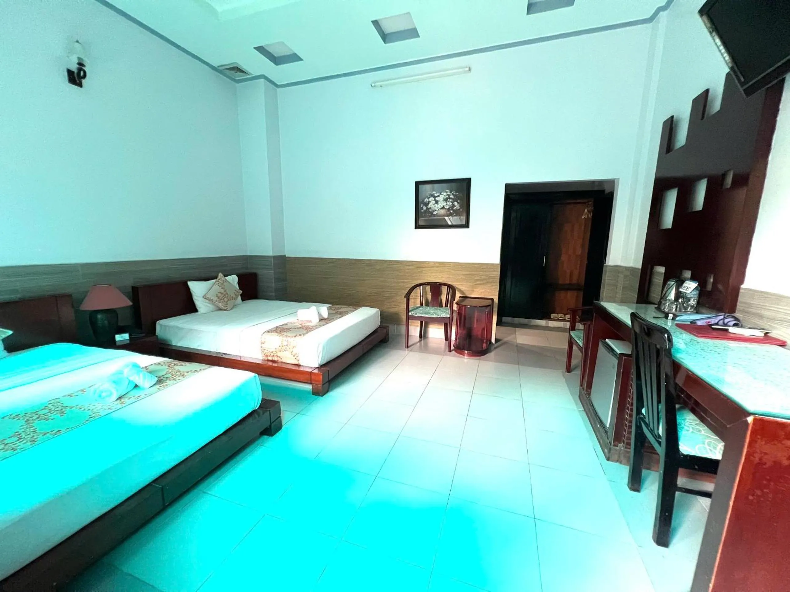 Bed in Thanh Dat Resort