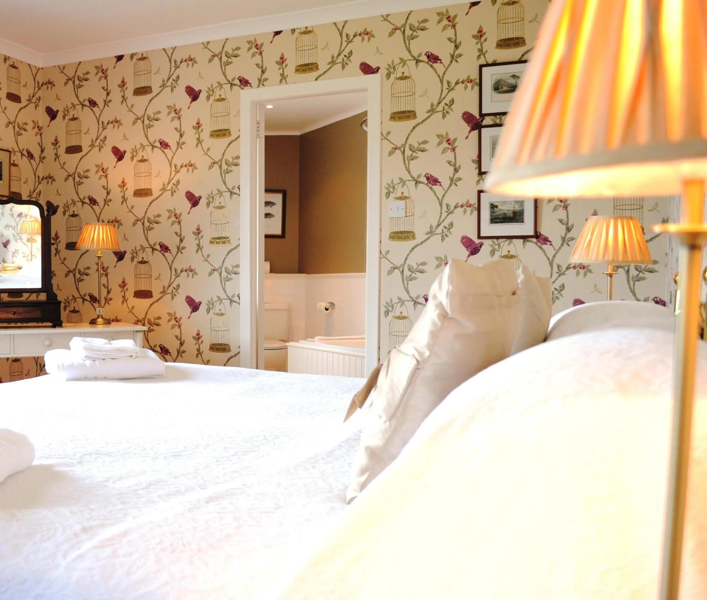 Decorative detail, Bed in The Creggans Inn