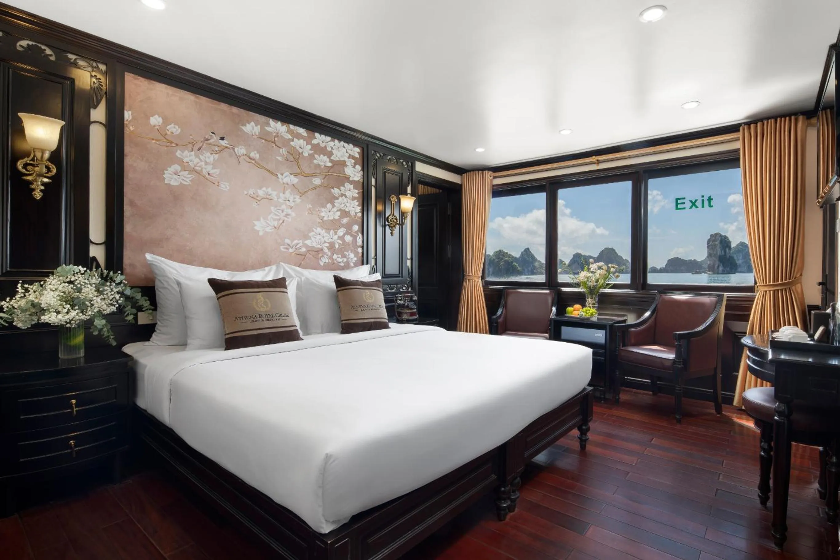 Bedroom, Bed in Athena Royal Cruise - Luxury in Halong Bay