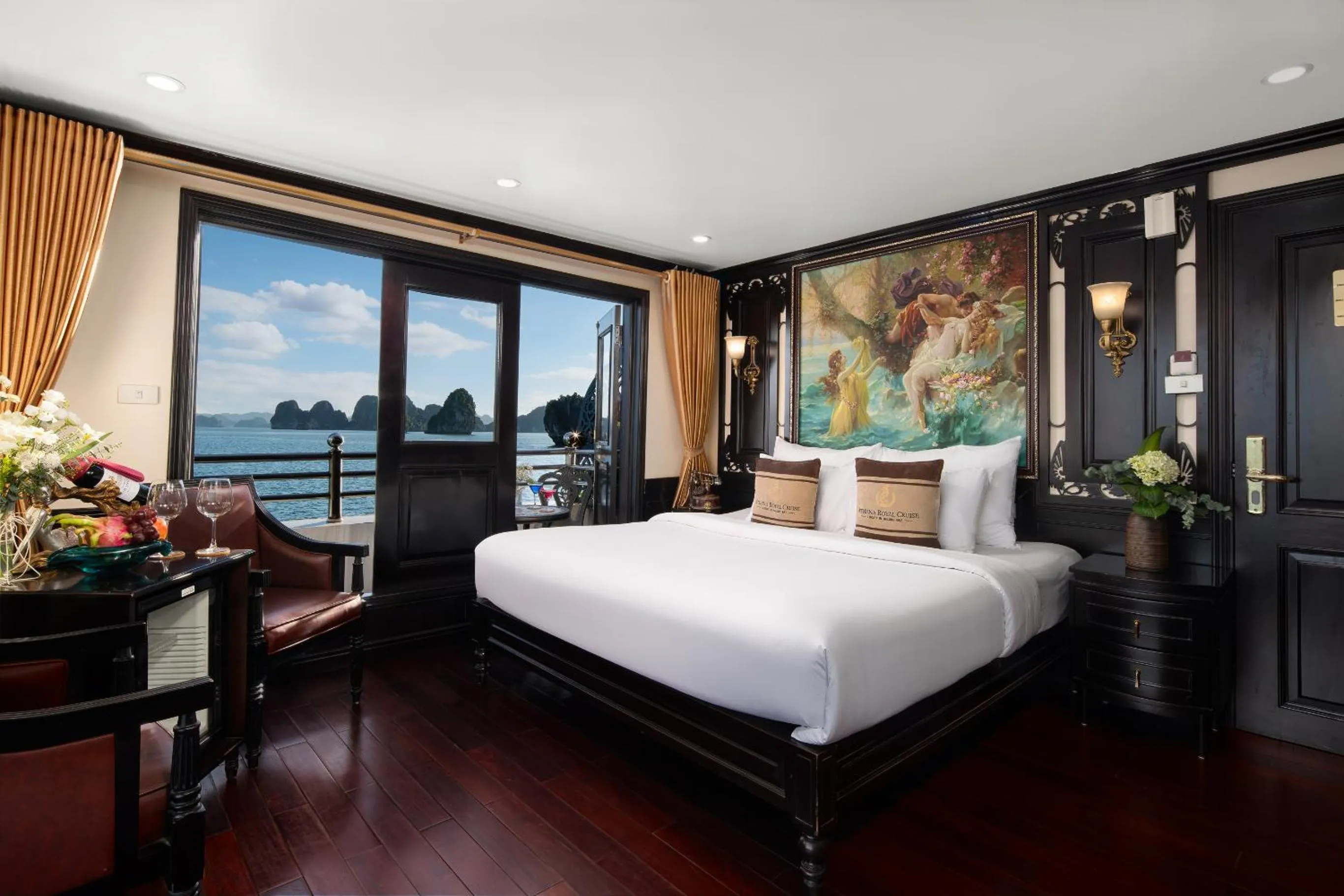 Bedroom, Bed in Athena Royal Cruise - Luxury in Halong Bay
