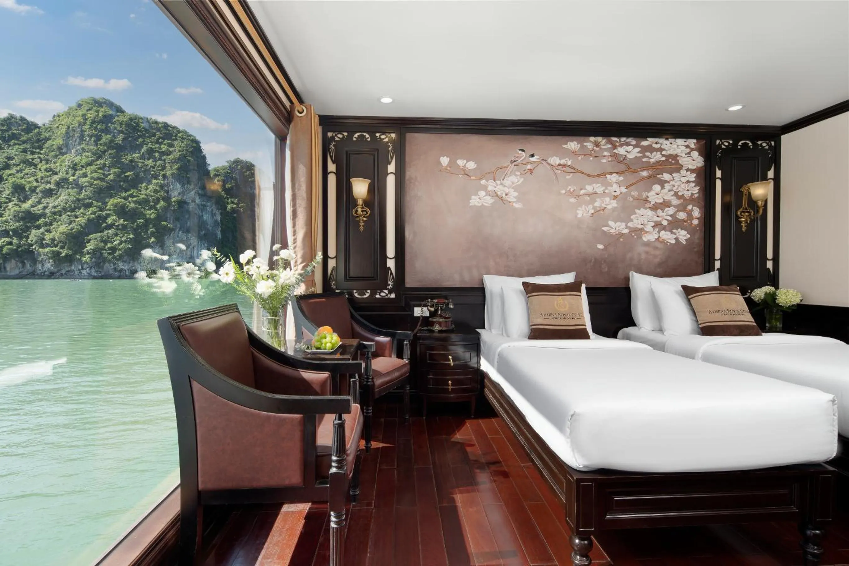 Bedroom, Bed in Athena Royal Cruise - Luxury in Halong Bay