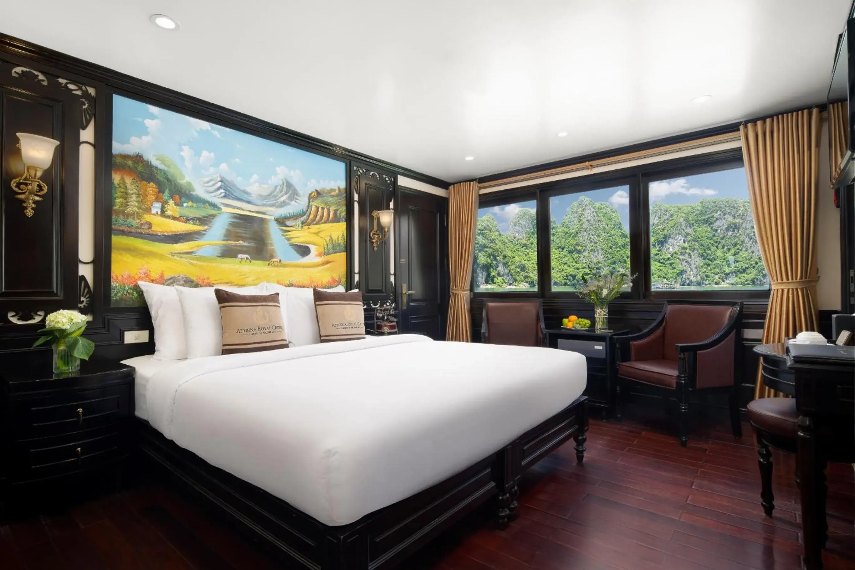 Executive Suite with Private Balcony - single occupancy - 2 Days 1 Night in Athena Royal Cruise - Luxury in Halong Bay Executive Suite with Private Balcony - single occupancy - 2 Days 1 Night in Athena Royal Cruise - Luxury in Halong Bay