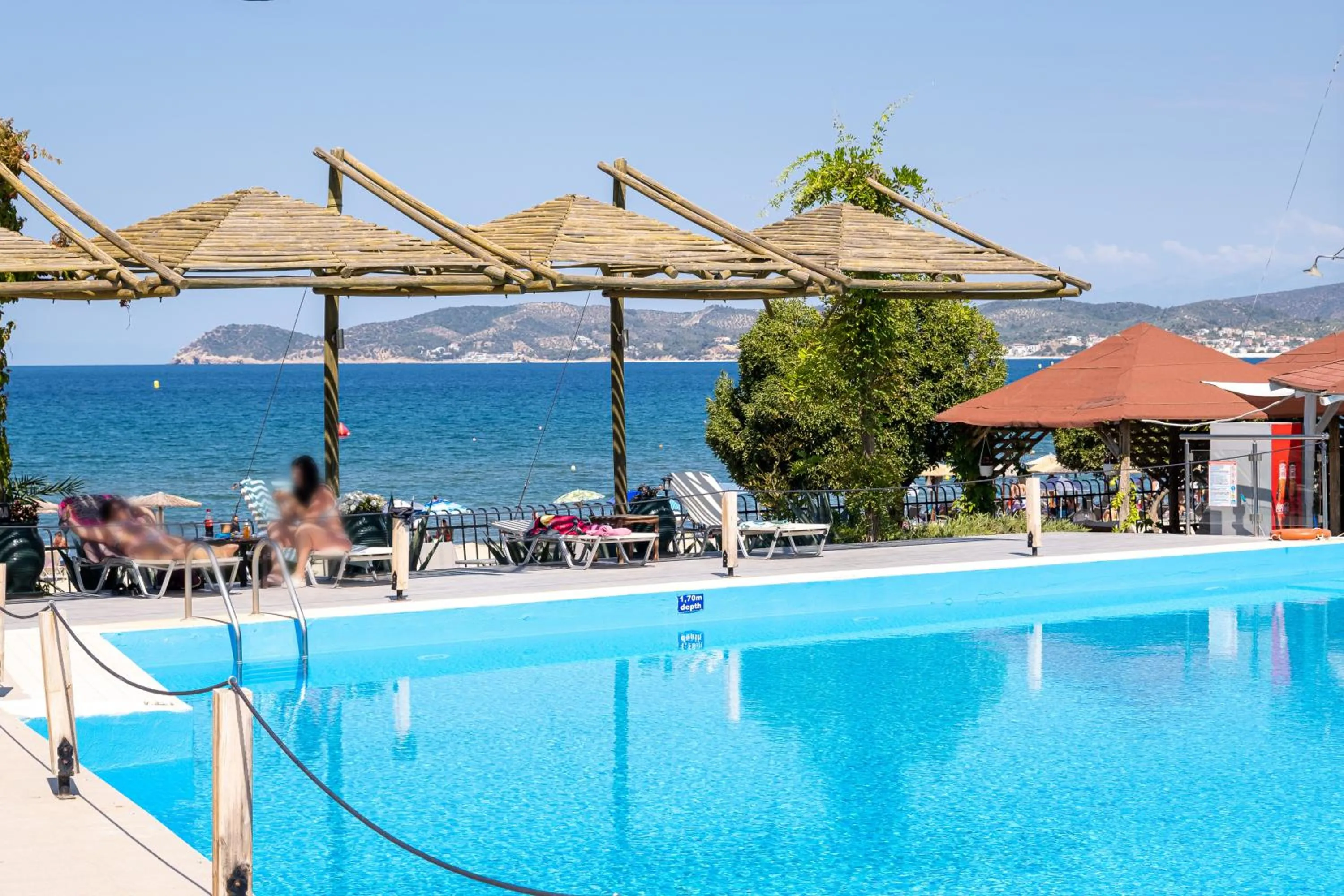 Pool view in Kamari Beach Hotel