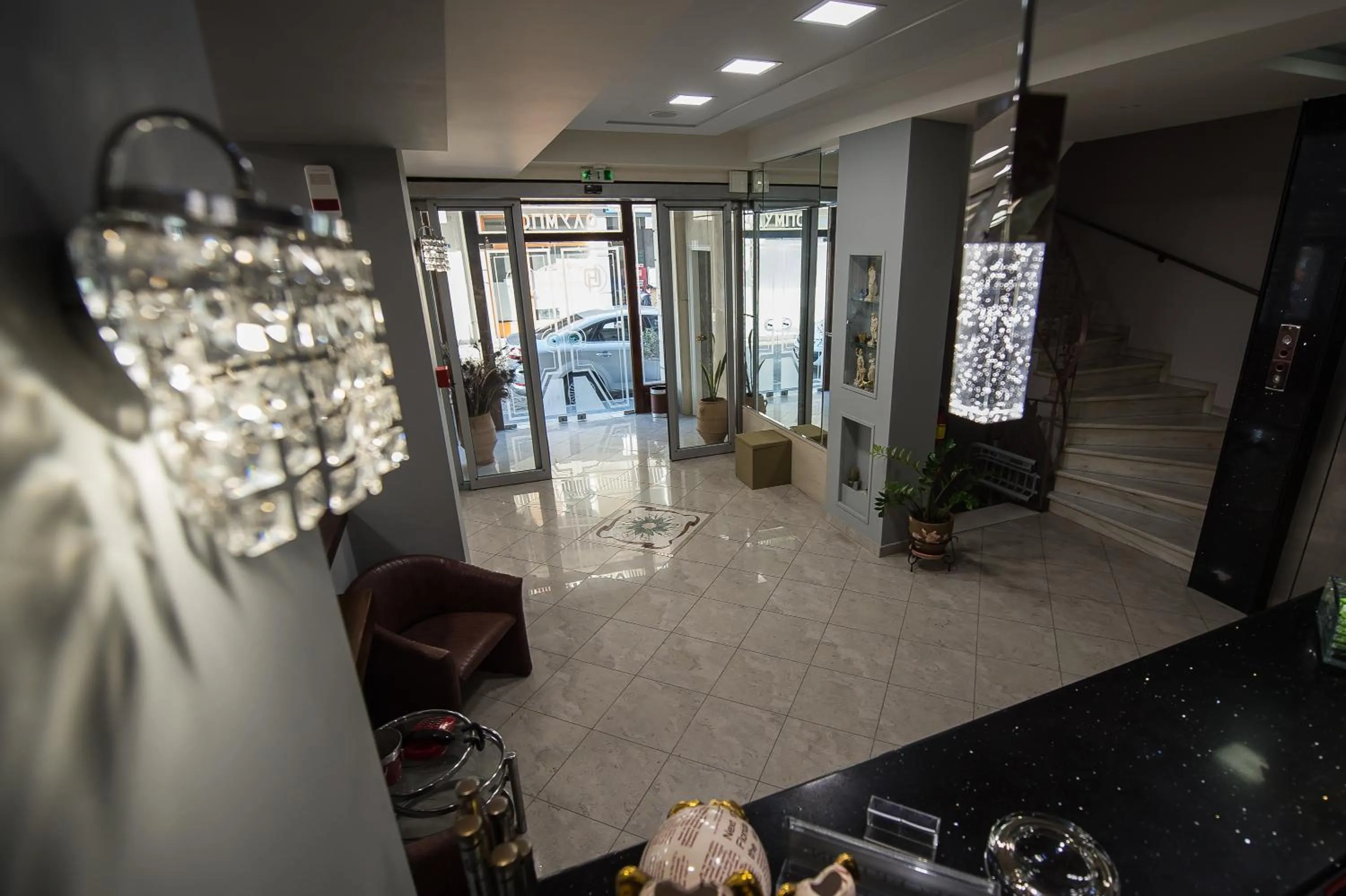 Lobby or reception in Hotel Olympos