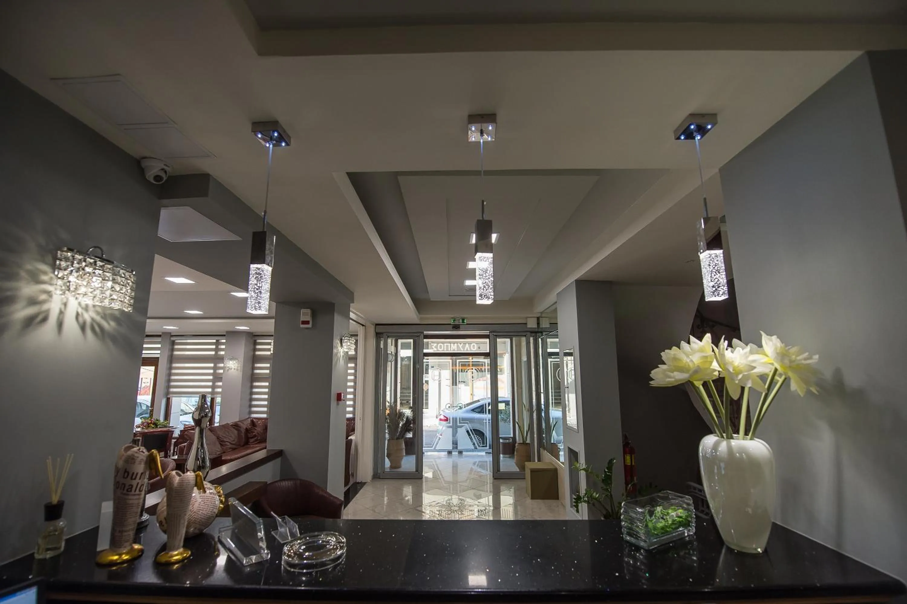 Lobby or reception in Hotel Olympos