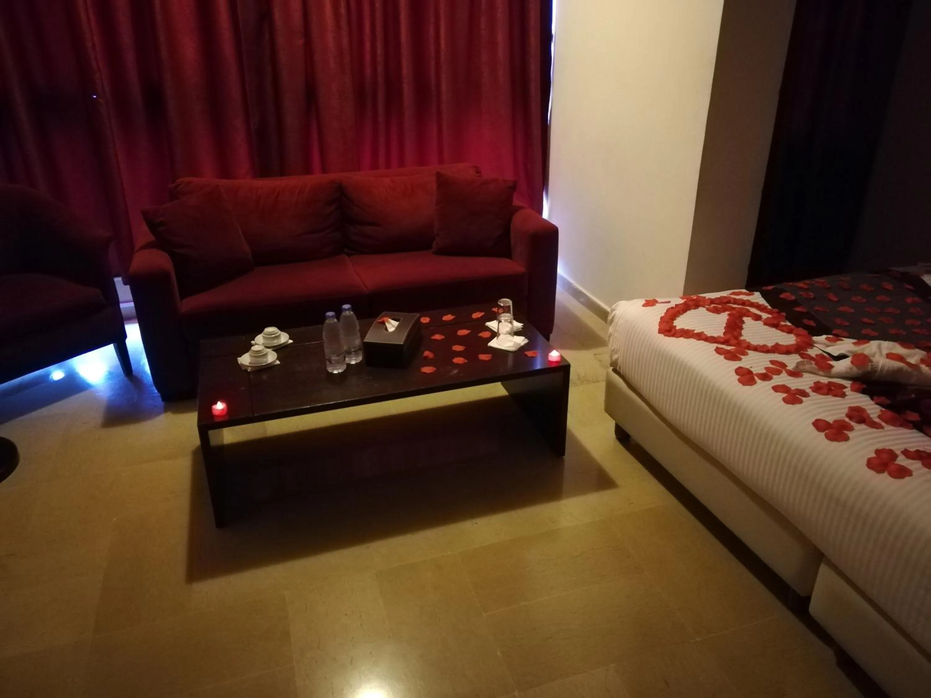 Decorative detail, Bed in Bliss 3000 Furnished Studios