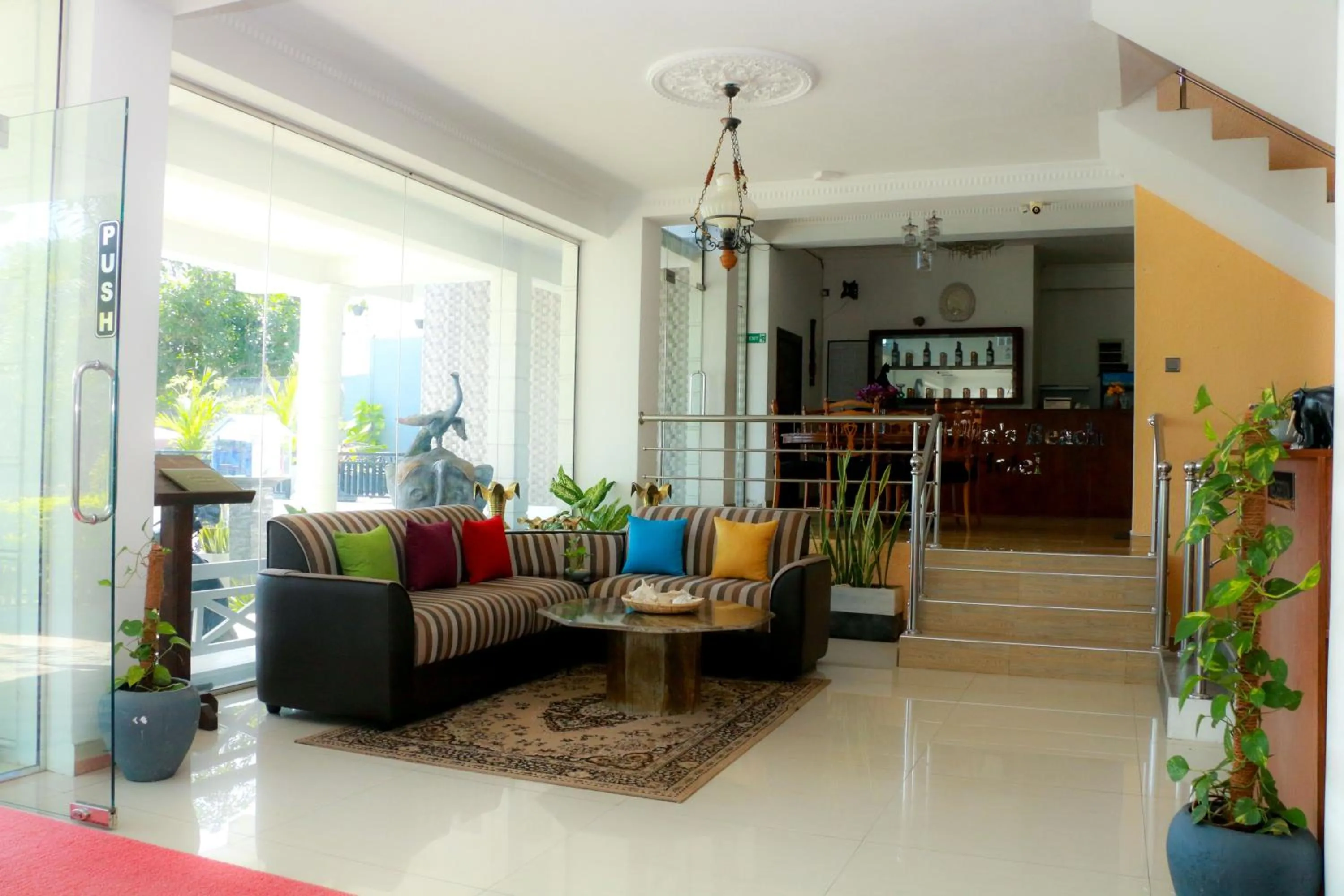 Seating area in Queens Beach Hotel