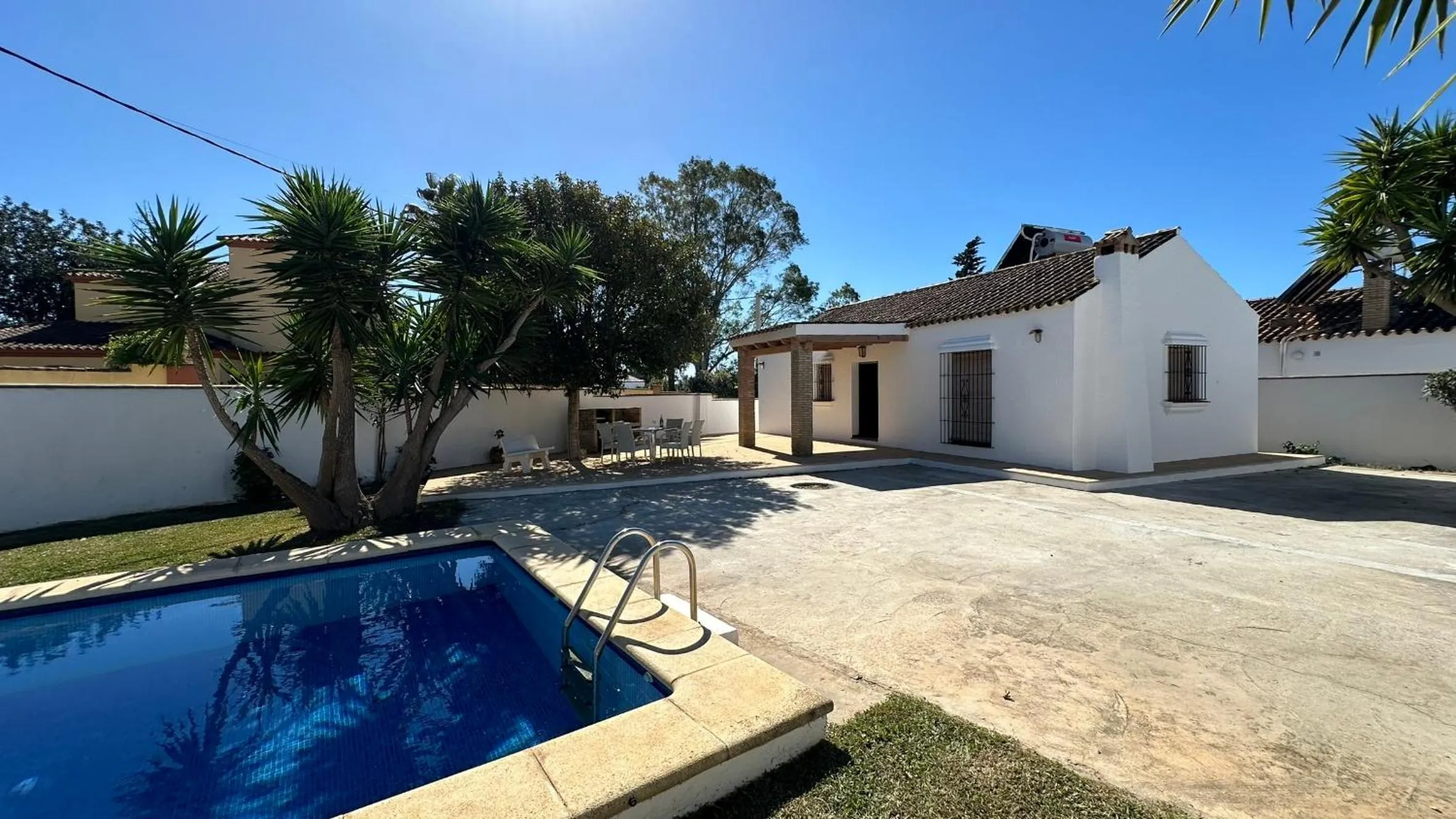 Pool view in Vivienda Rural Atlántico Sur & Familias