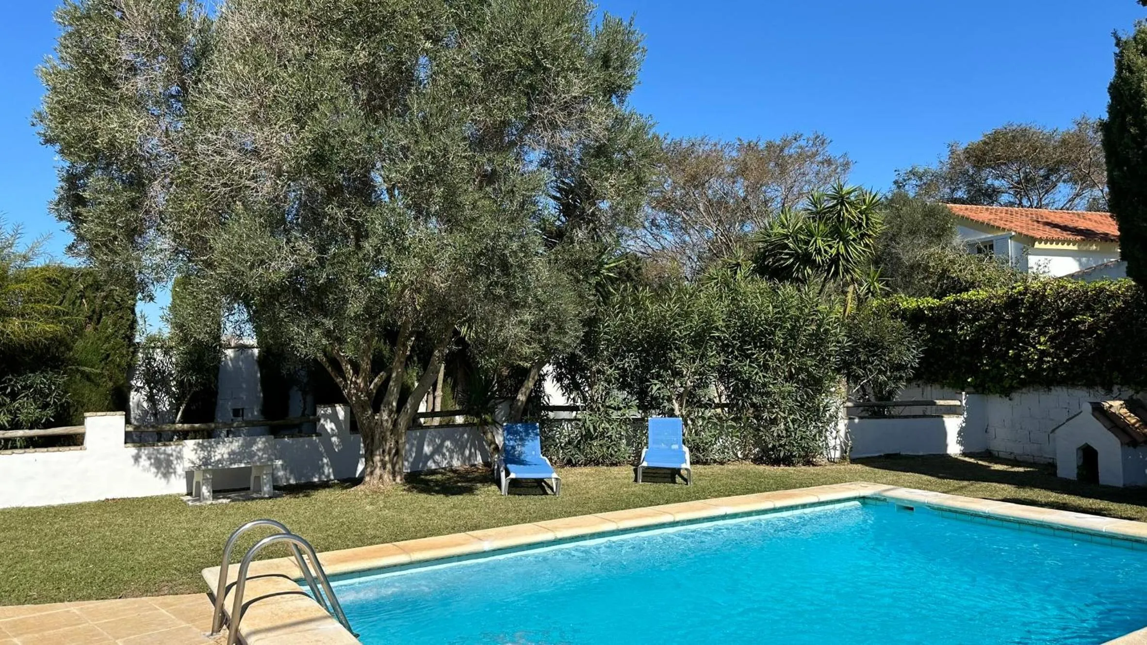 Pool view in Vivienda Rural Atlántico Sur & Familias
