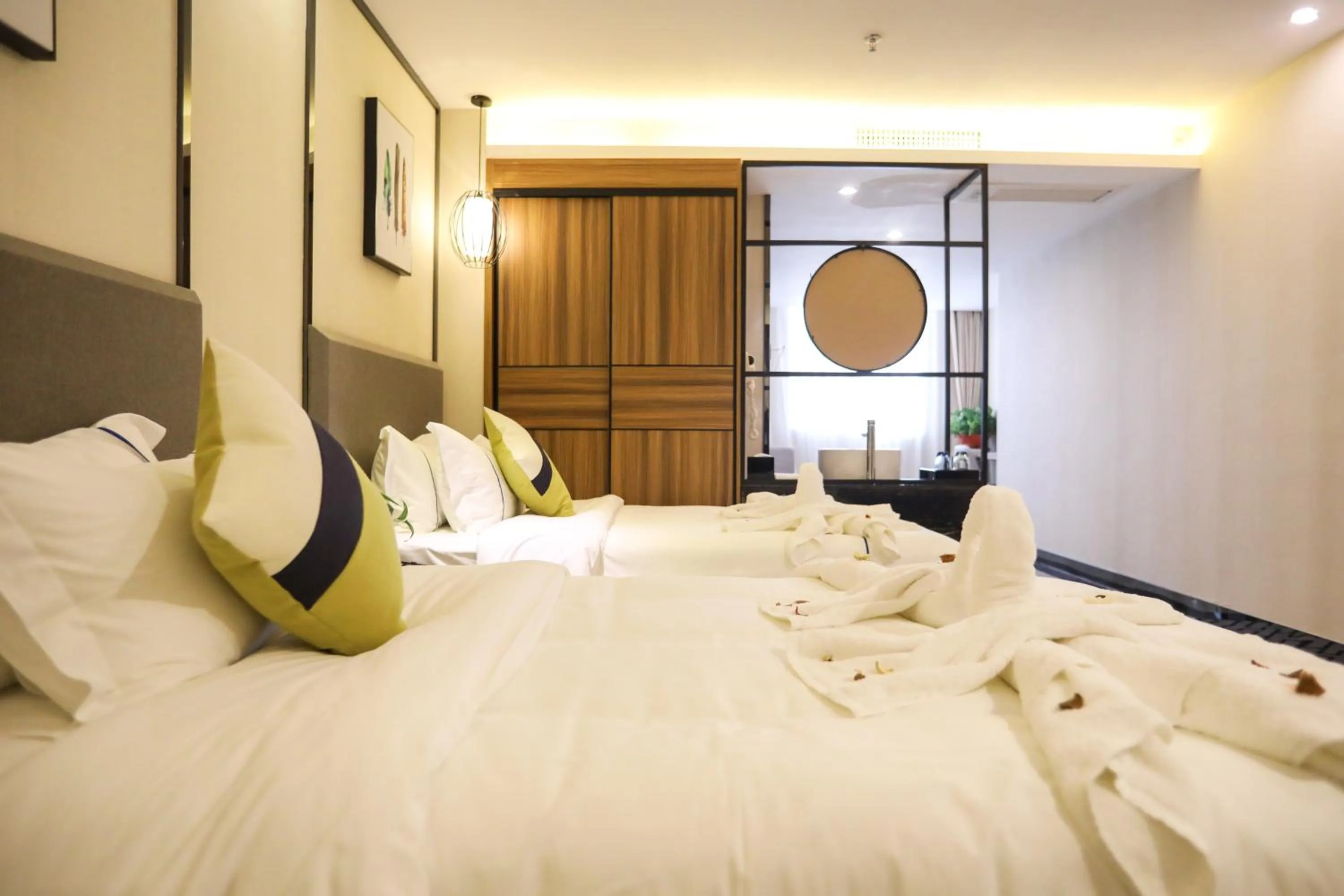 Bed in Guangzhou Homies Hotel