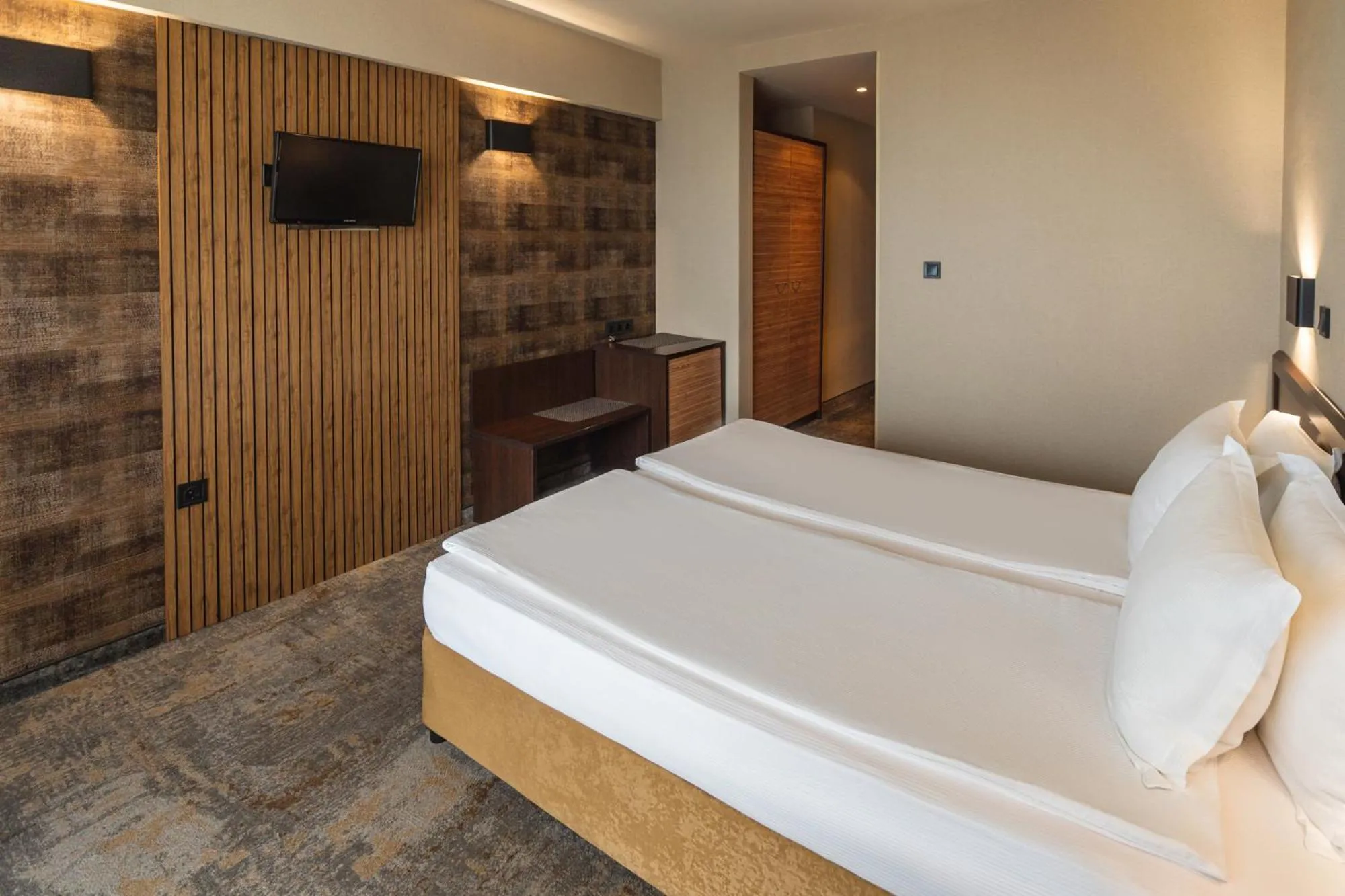 Bed in Kalithea Family Hotel