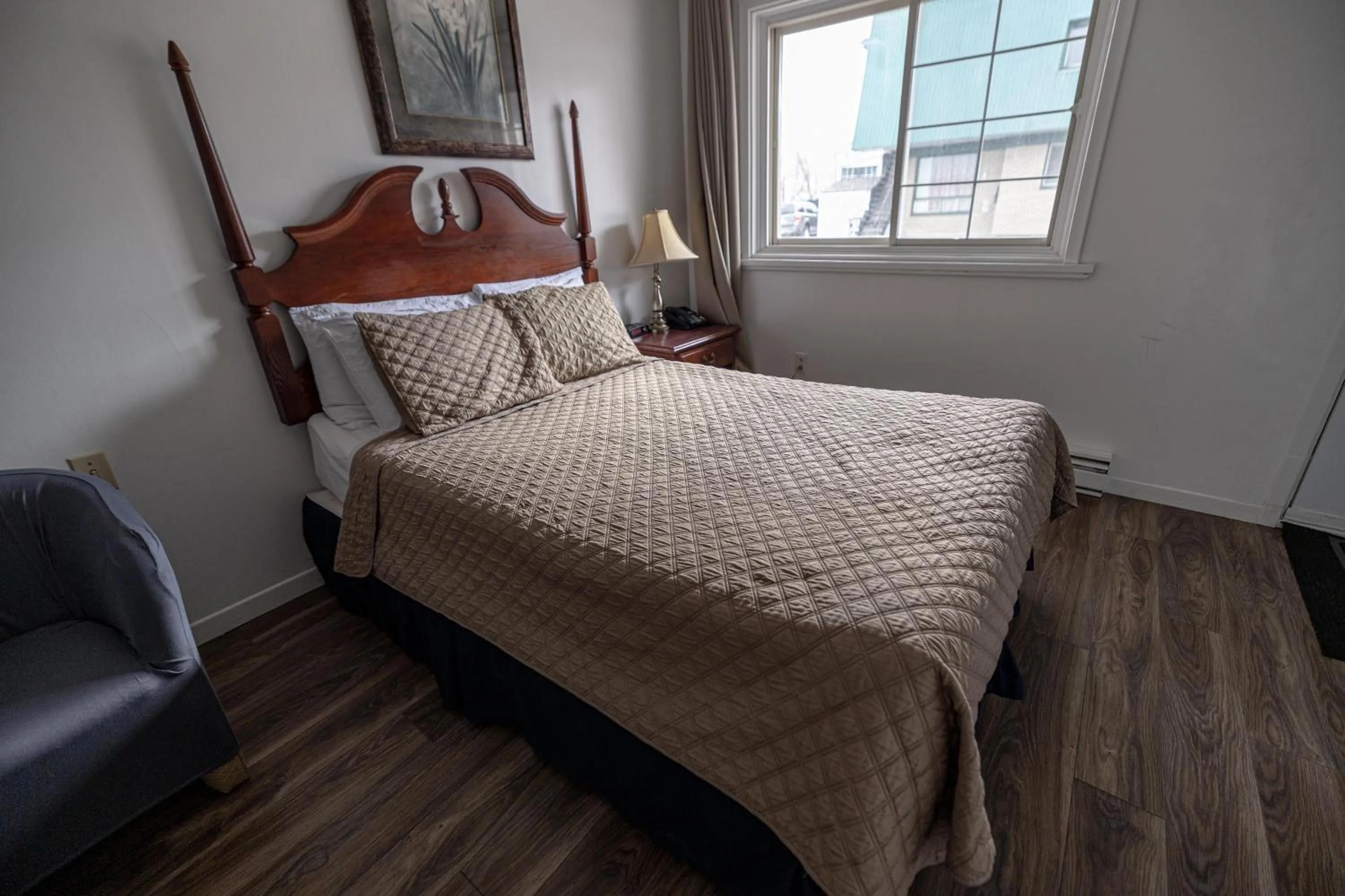 Bed in Motel Deblois