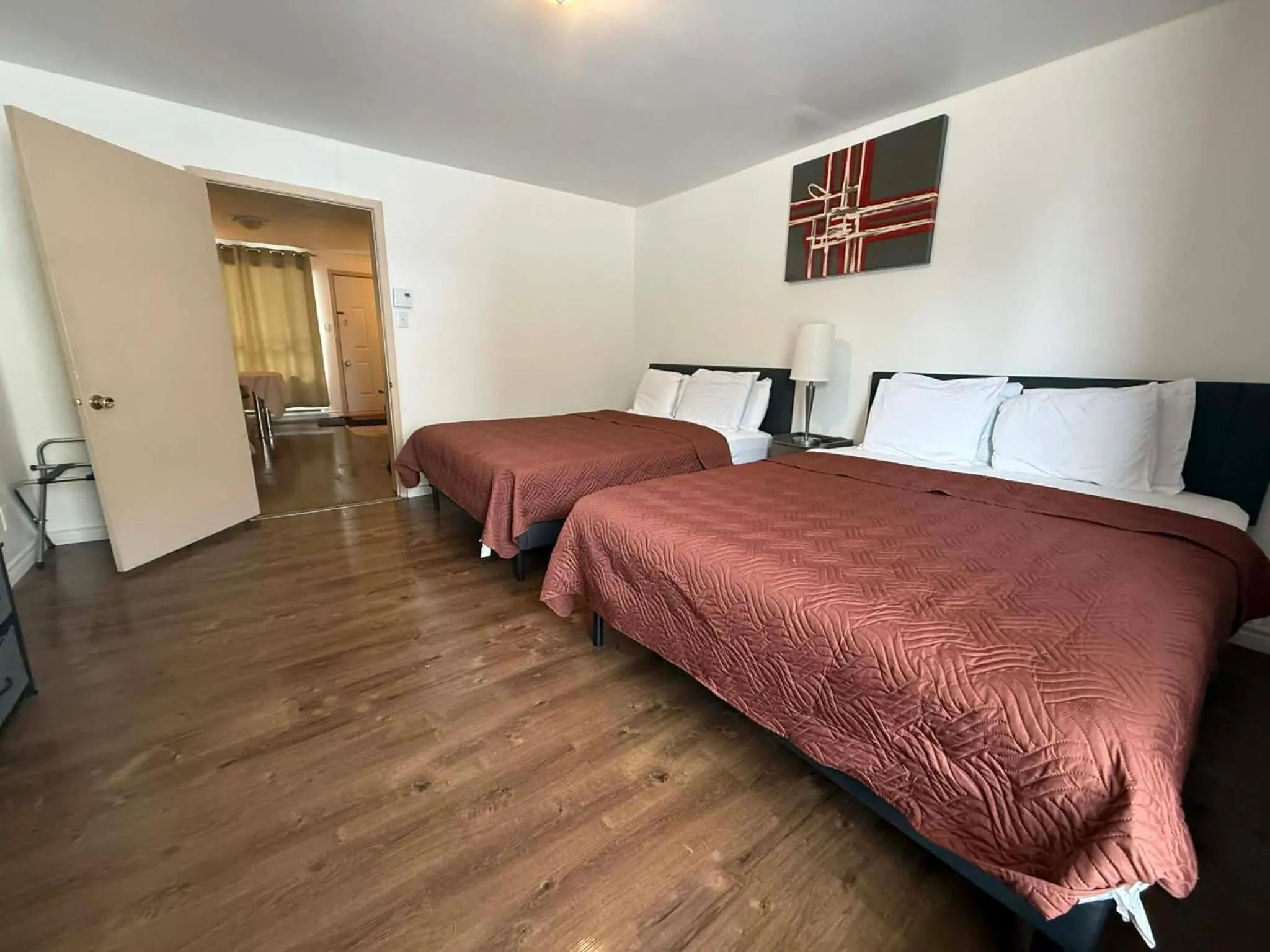 Bed in Motel Deblois