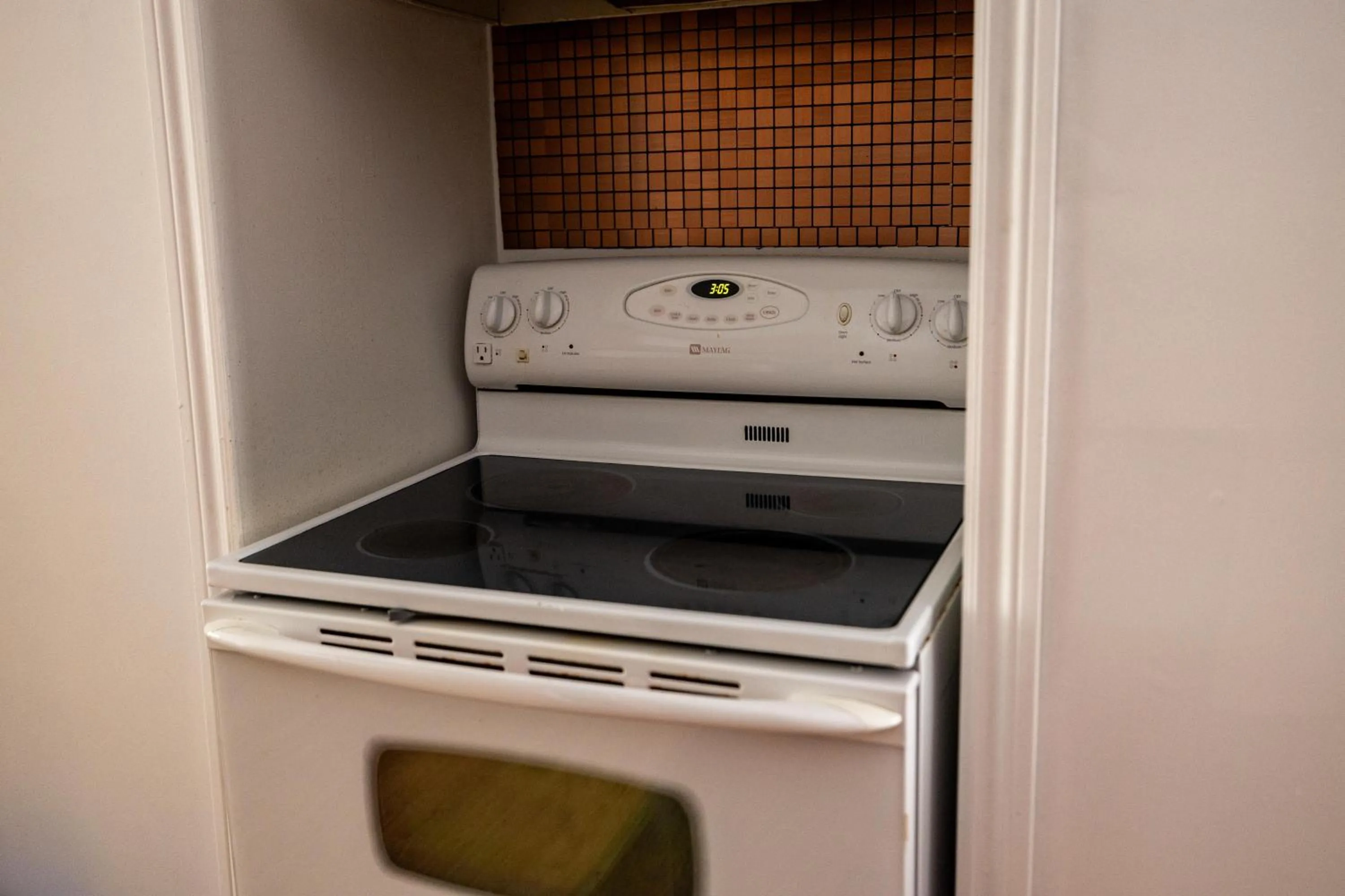 Kitchen or kitchenette in Motel Deblois