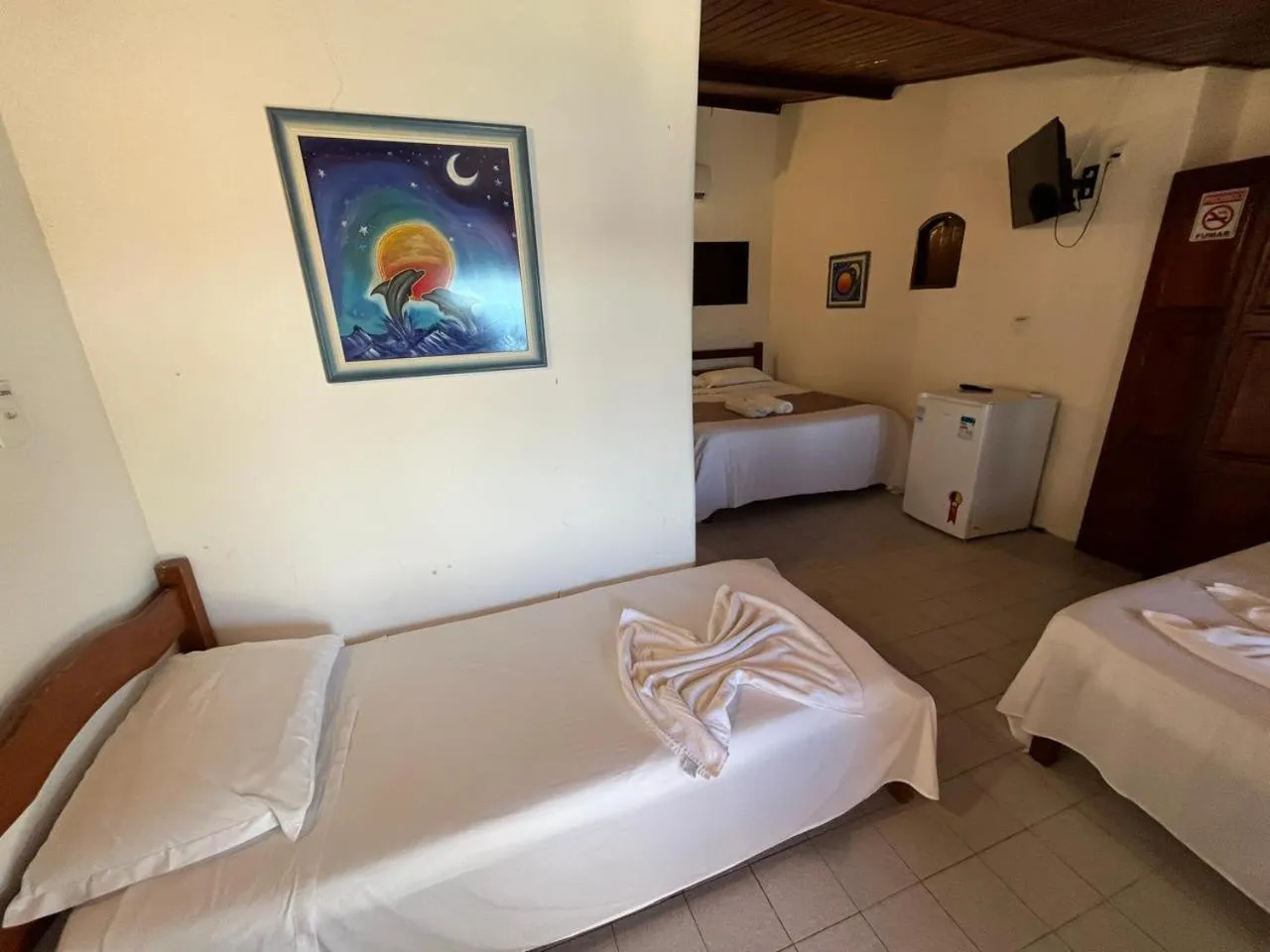 Bed in Pousada Farol do Morro