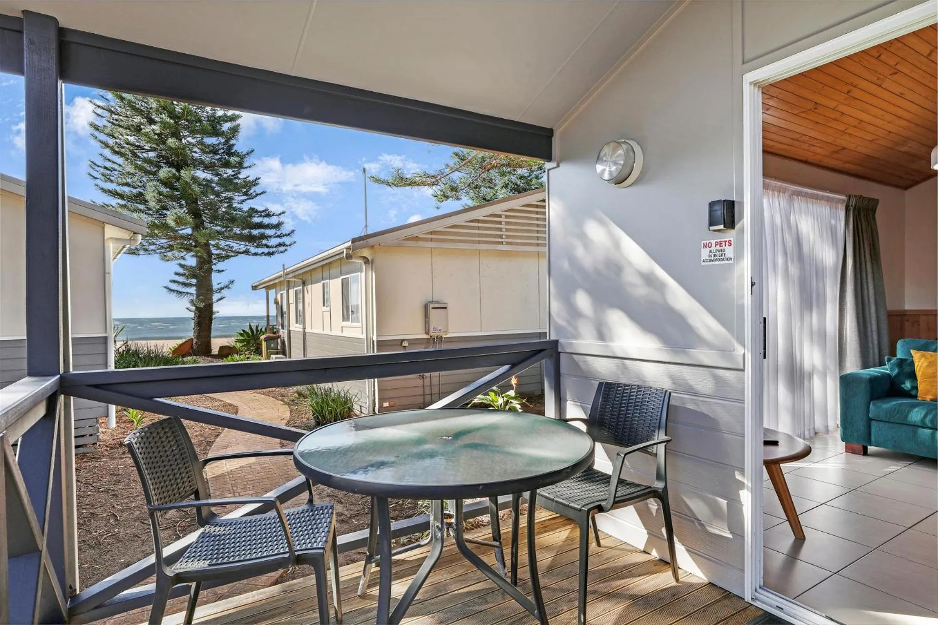 Patio in Kendalls Beach Holiday Park