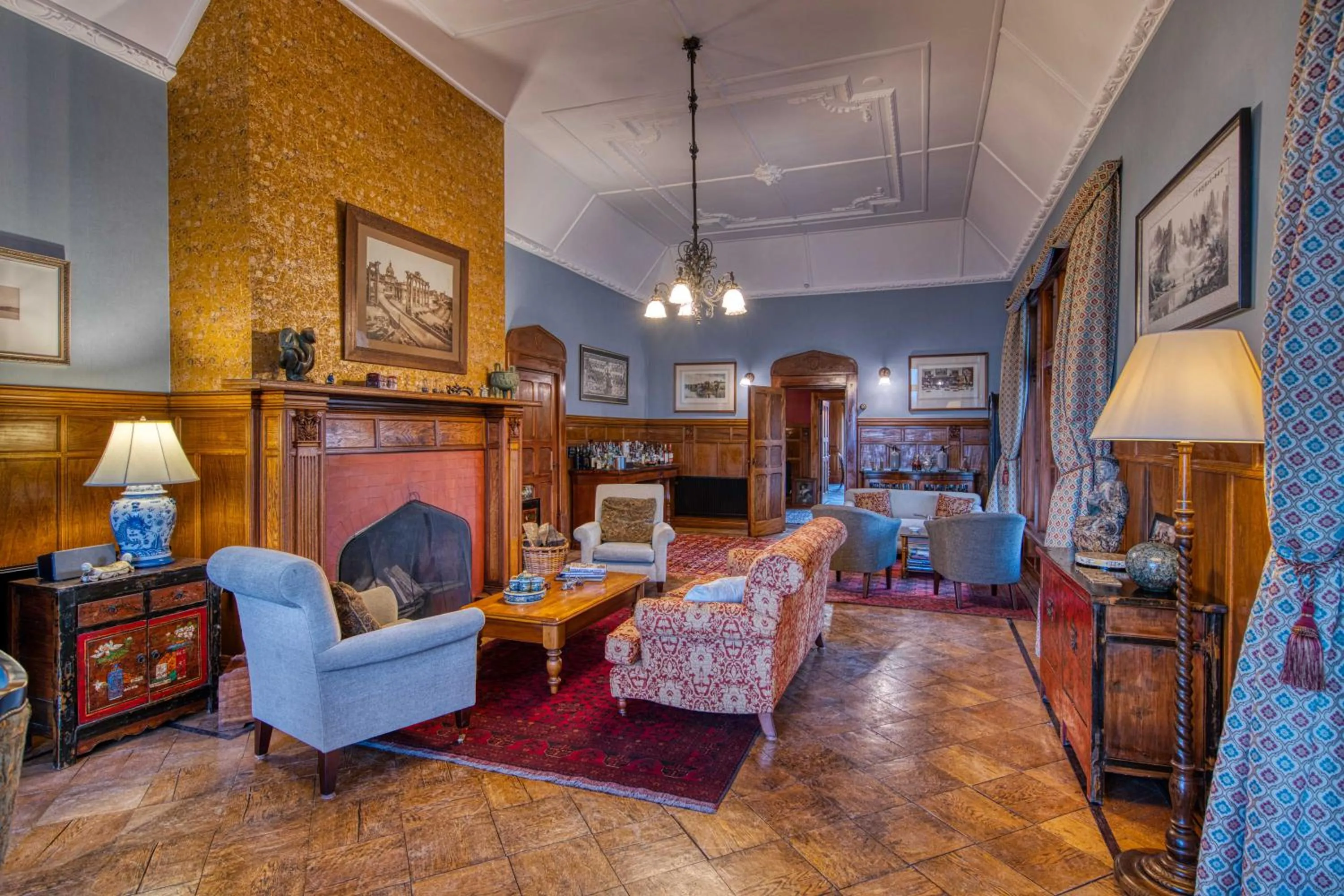 Seating area in Pen-y-bryn Lodge