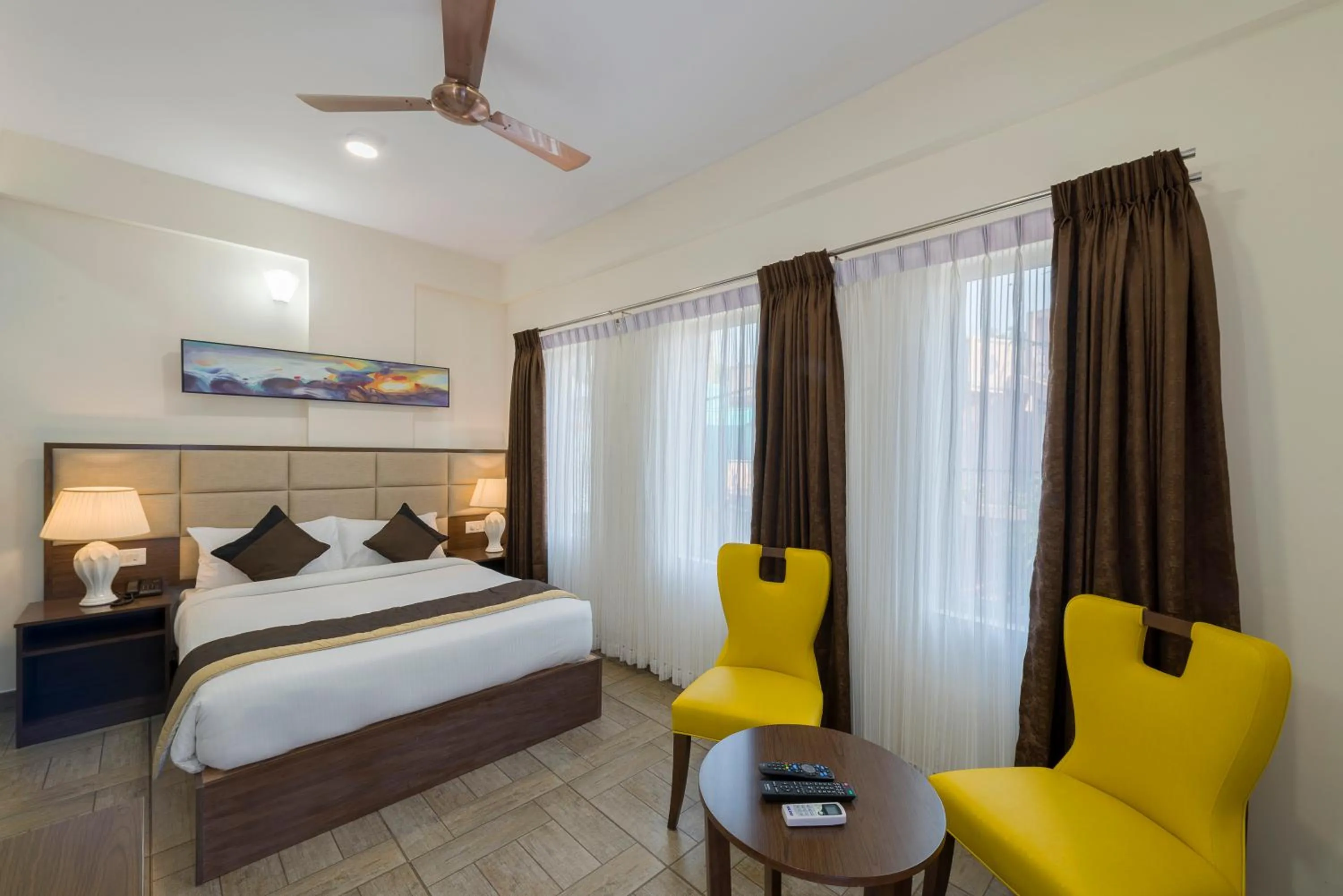 Photo of the whole room, Bed in Daffodil Delight - Manyata Tech Park