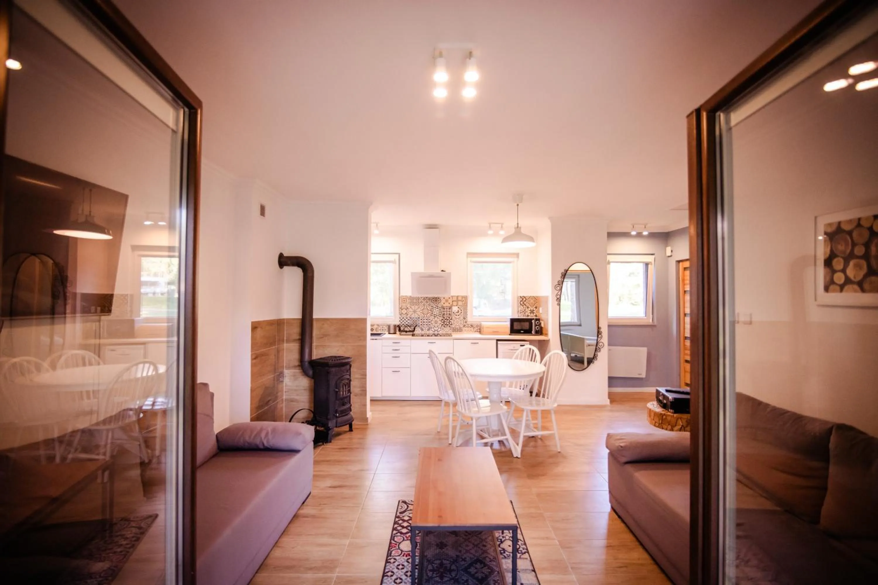 TV and multimedia, Bed in Zacisze,pl Domki Premium i Bungalowy Deluxe nad Jeziorem Łagowskim