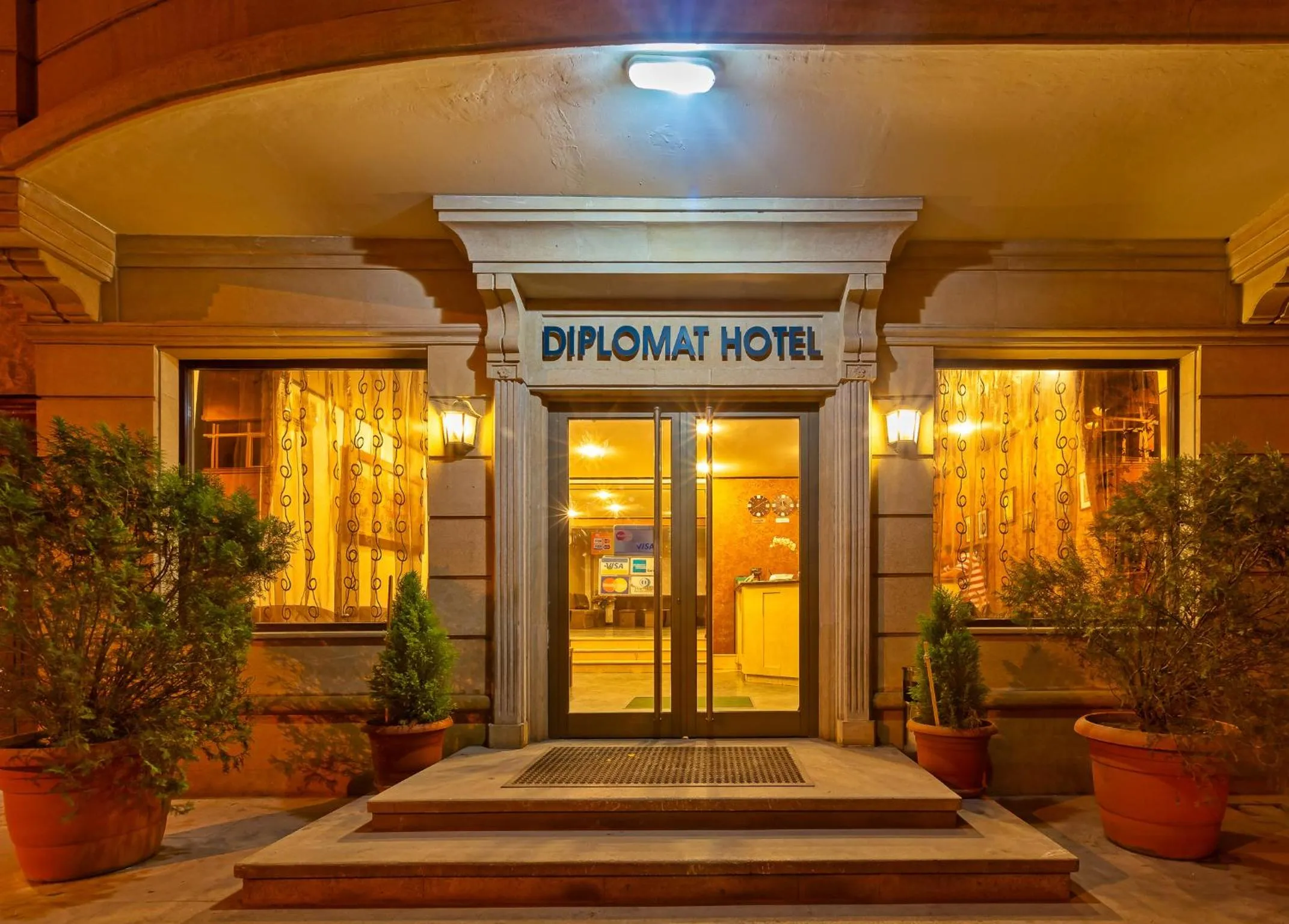 Facade/entrance in Diplomat Hotel Baku