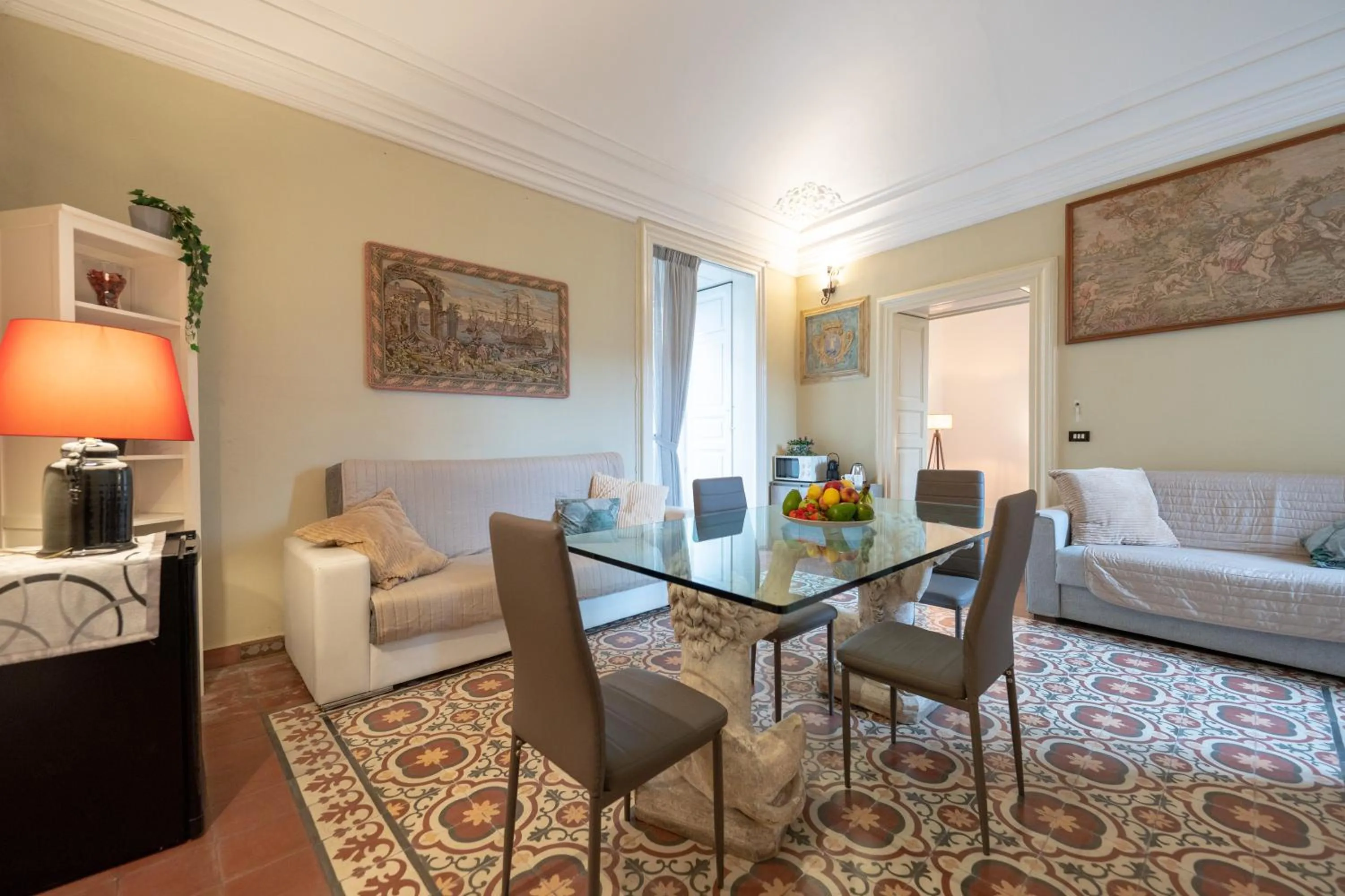 Living room in Palazzo Bruca Catania