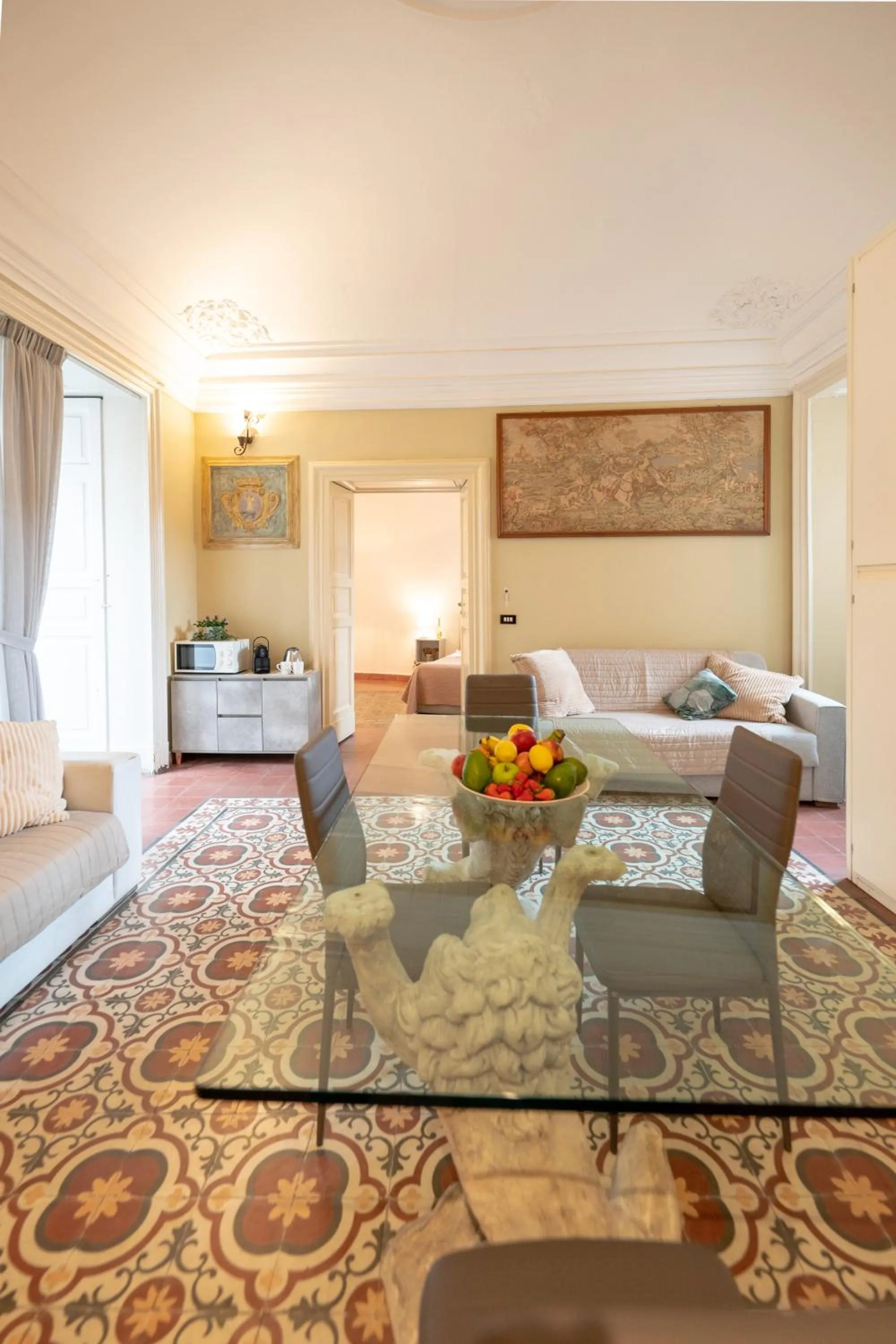 Living room in Palazzo Bruca Catania