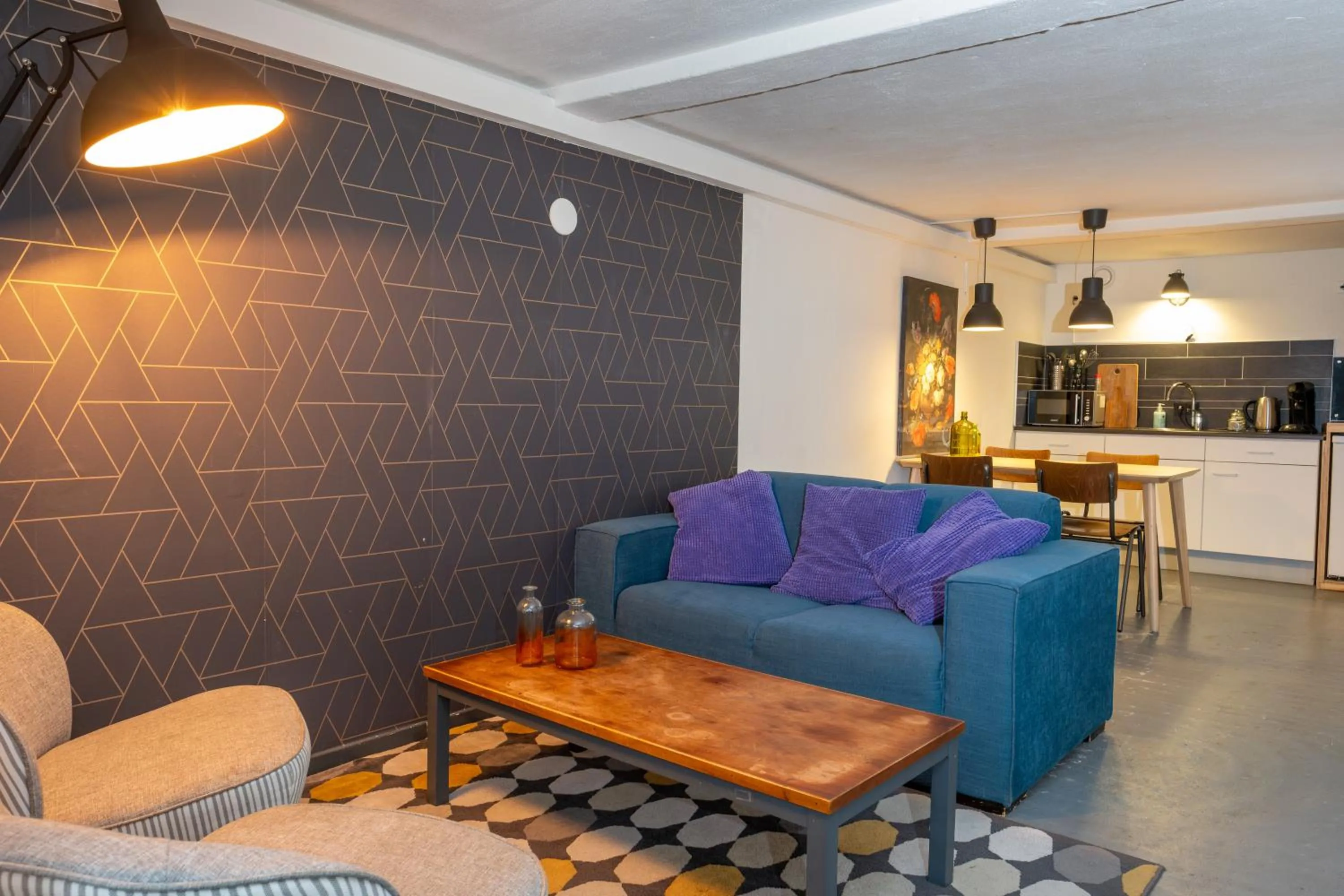 Living room in Simplon Hostel