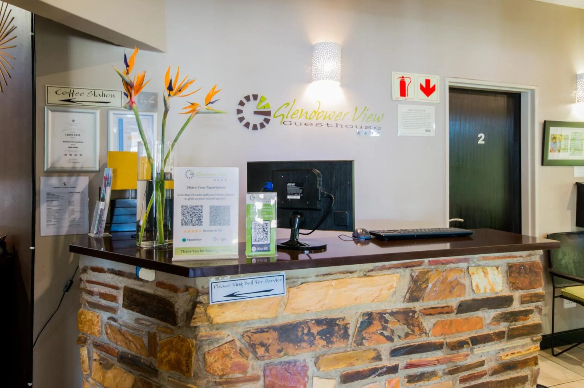 Lobby or reception in Glendower View Guest House