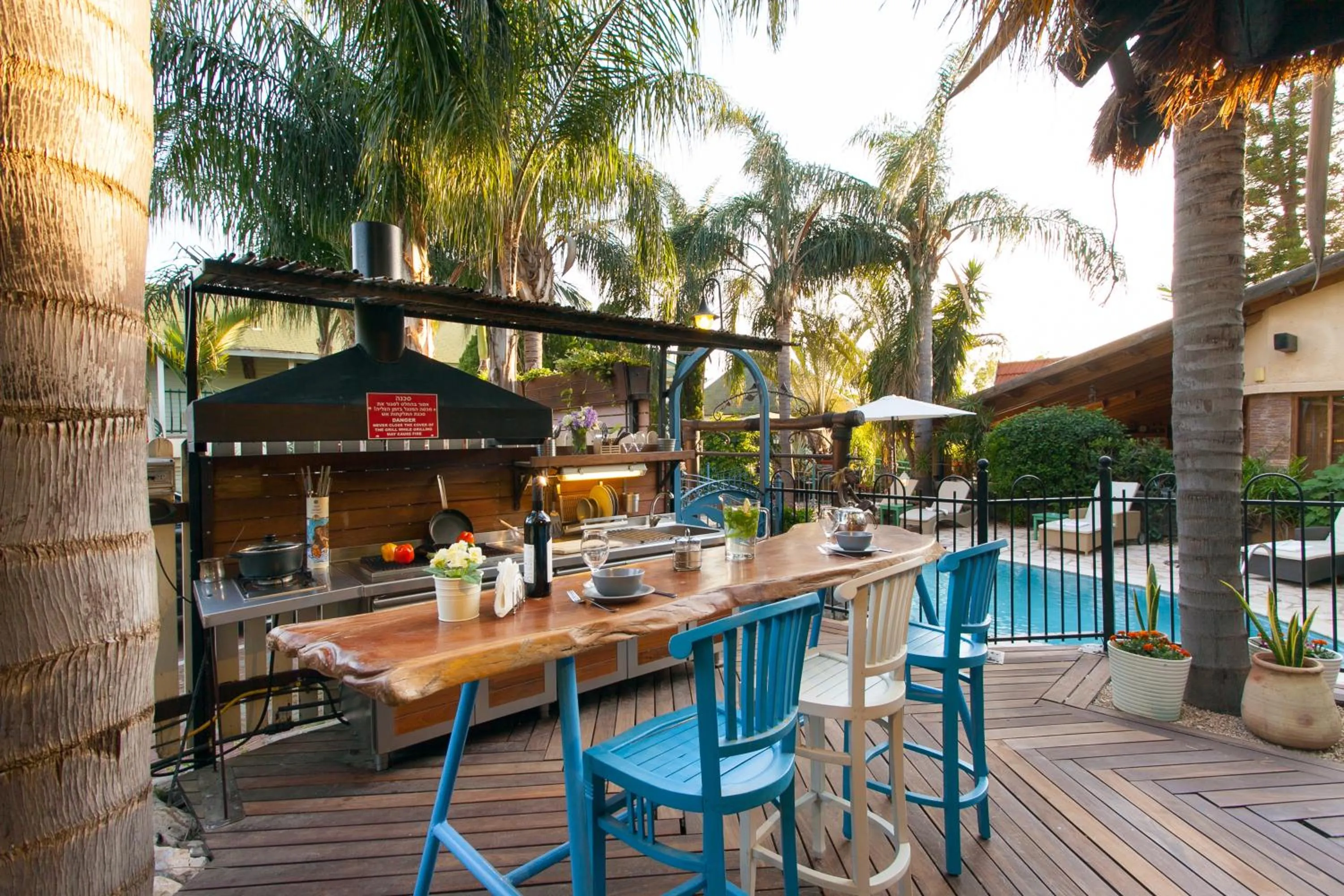 Communal kitchen in Out of Africa Resort