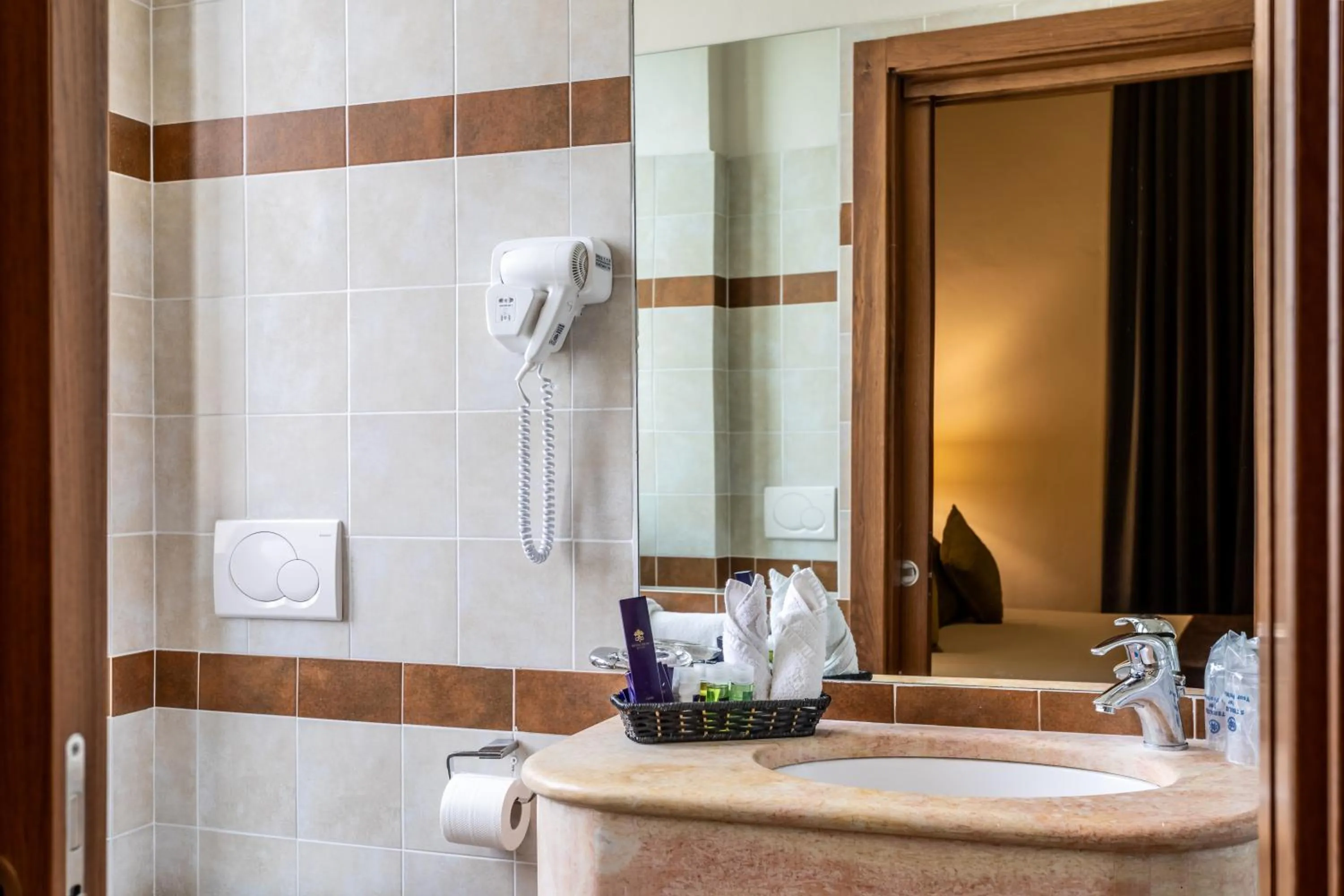 Bathroom in Notre Dame of Jerusalem Center