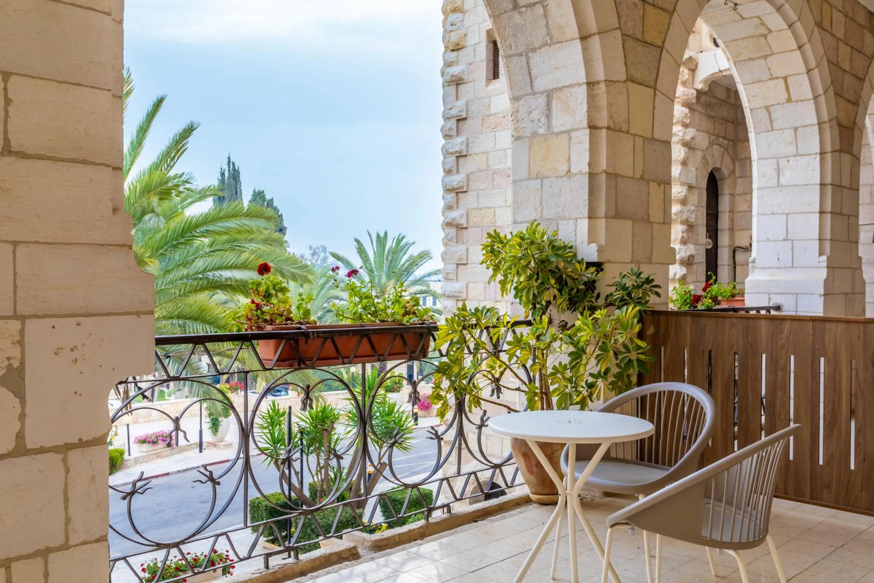 Balcony/Terrace in Notre Dame of Jerusalem Center