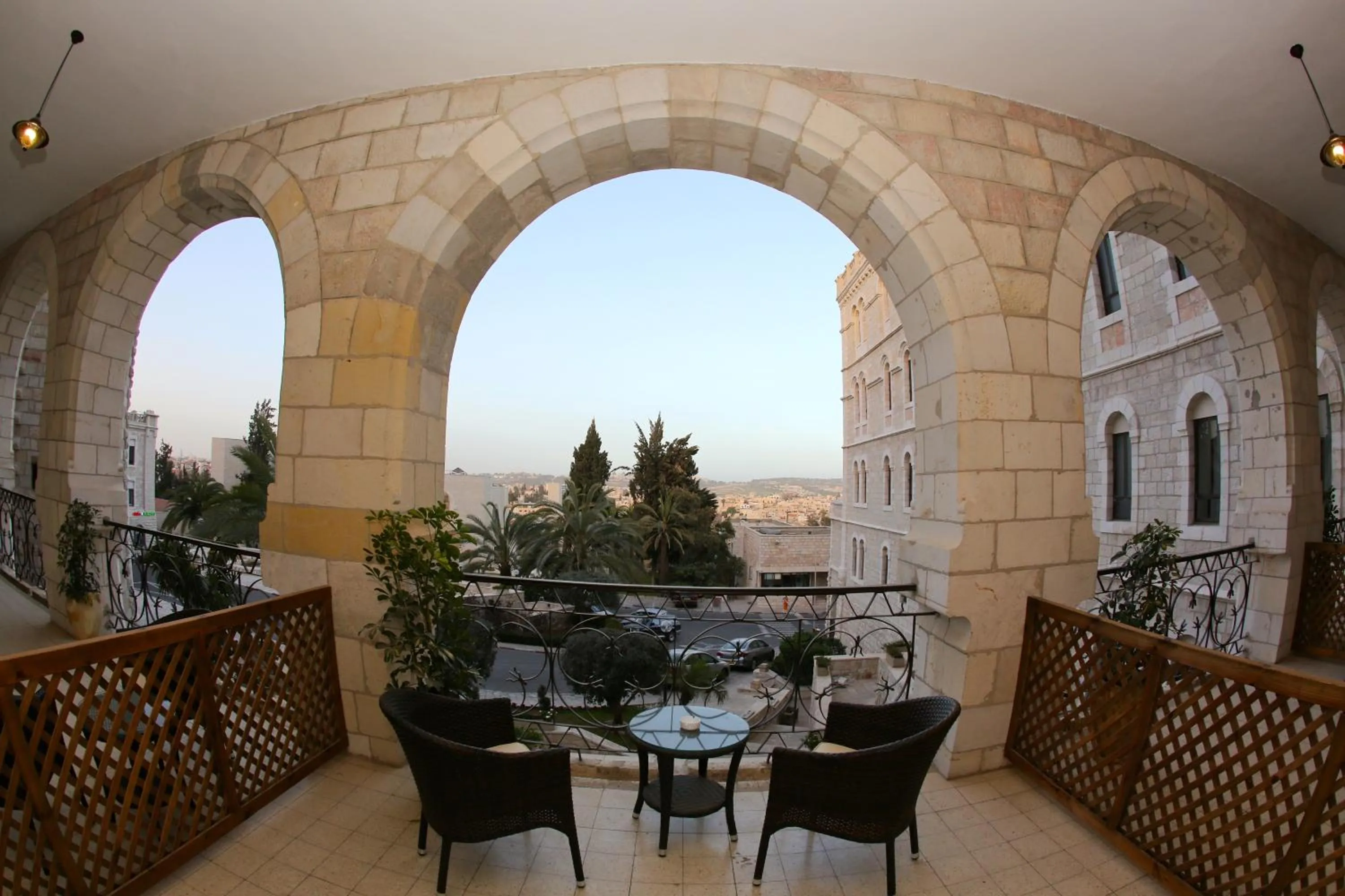 Twin Room with Balcony - single occupancy in Notre Dame of Jerusalem Center