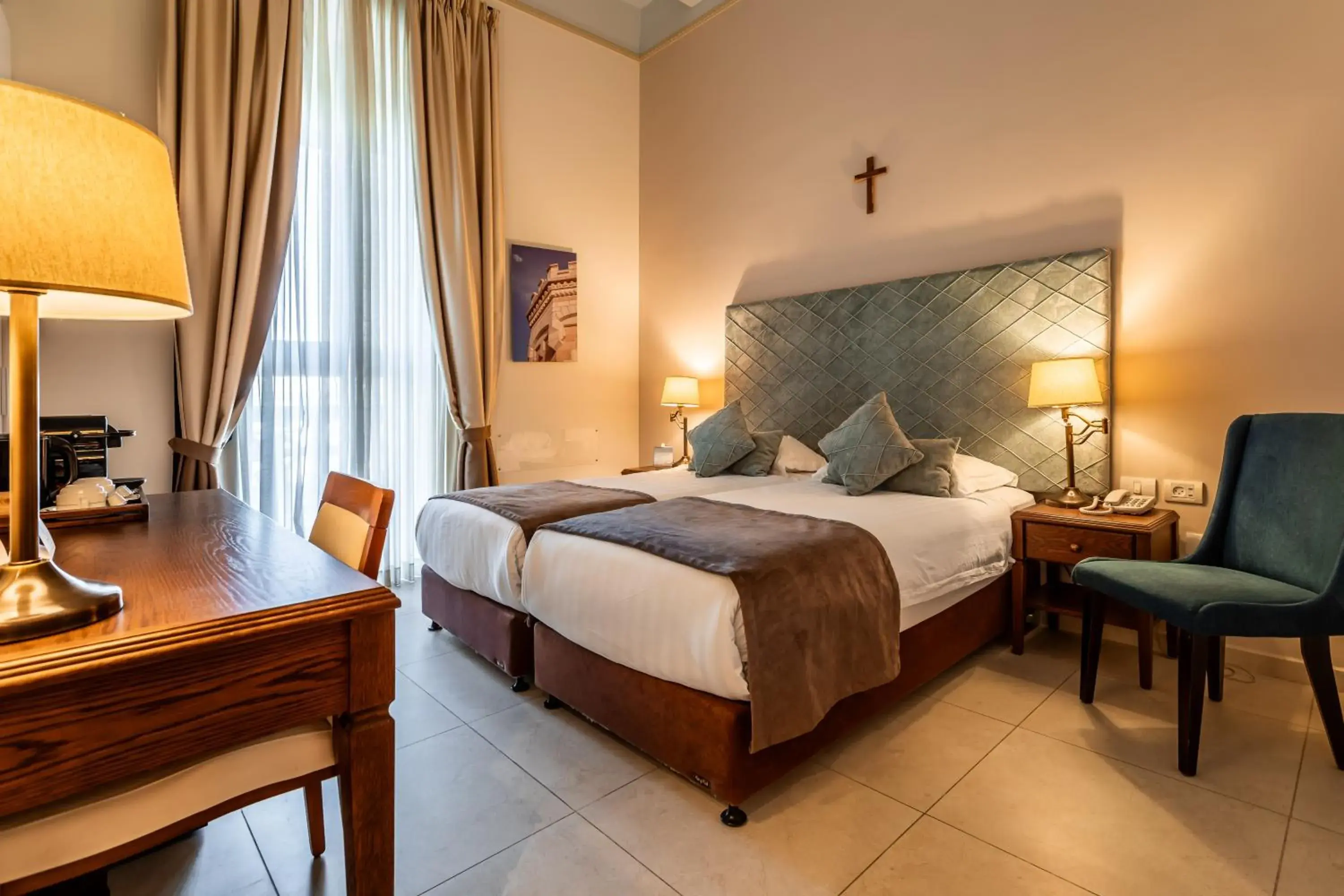 Twin Room with Terrace - single occupancy in Notre Dame of Jerusalem Center Twin Room with Terrace - single occupancy in Notre Dame of Jerusalem Center