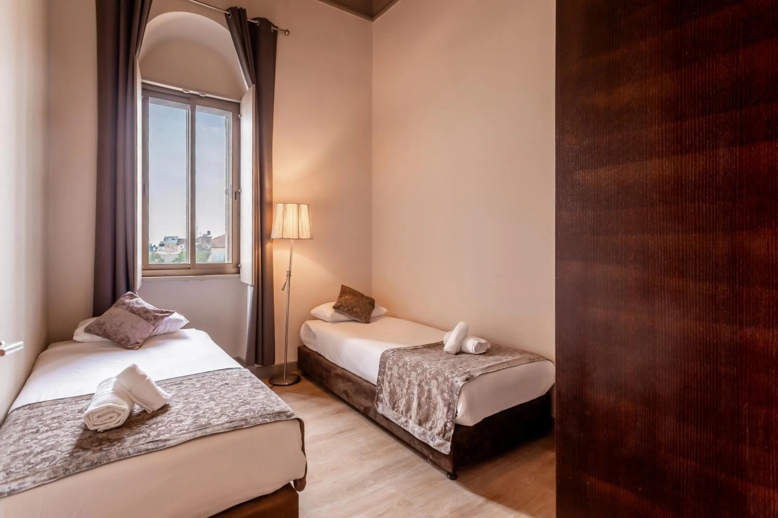 Bedroom, Bed in Notre Dame of Jerusalem Center