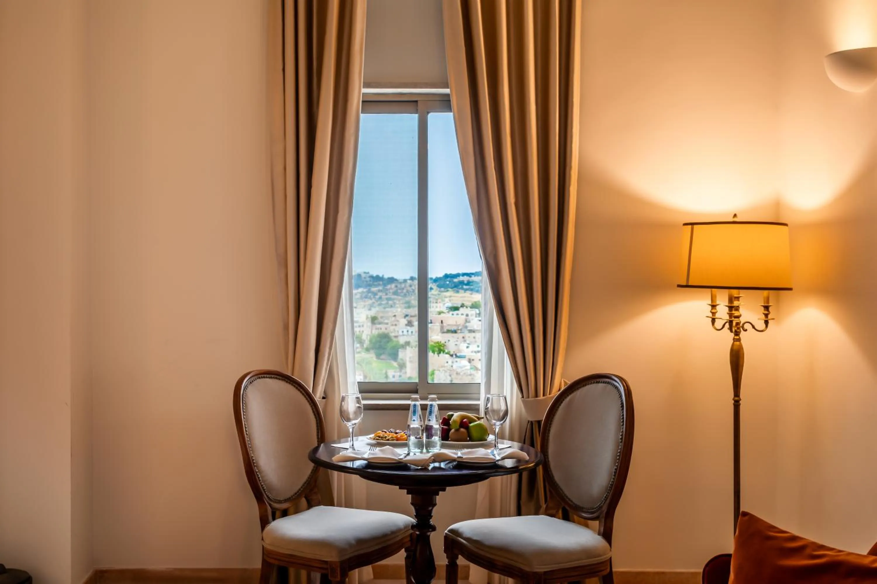 Seating area in Notre Dame of Jerusalem Center