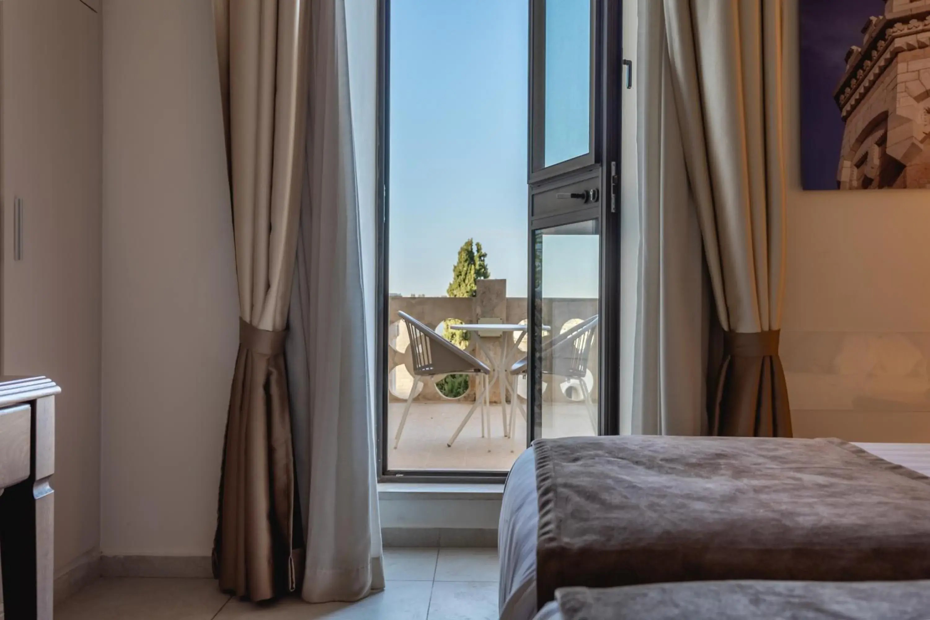 Twin Room with Terrace - single occupancy in Notre Dame of Jerusalem Center Twin Room with Terrace - single occupancy in Notre Dame of Jerusalem Center